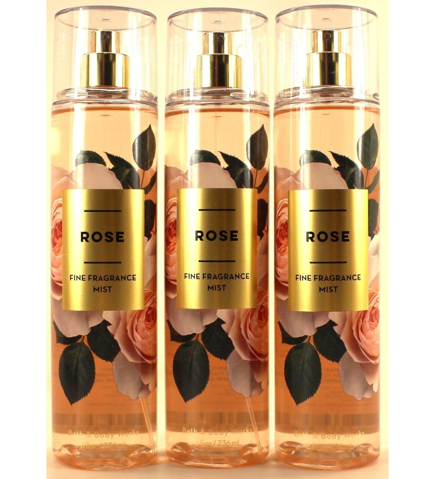 Bath and Body 3 Pack FINE FRAGRANCE MIST 8 fl oz / 236 mL (Packaging may Vary) (ROSE)