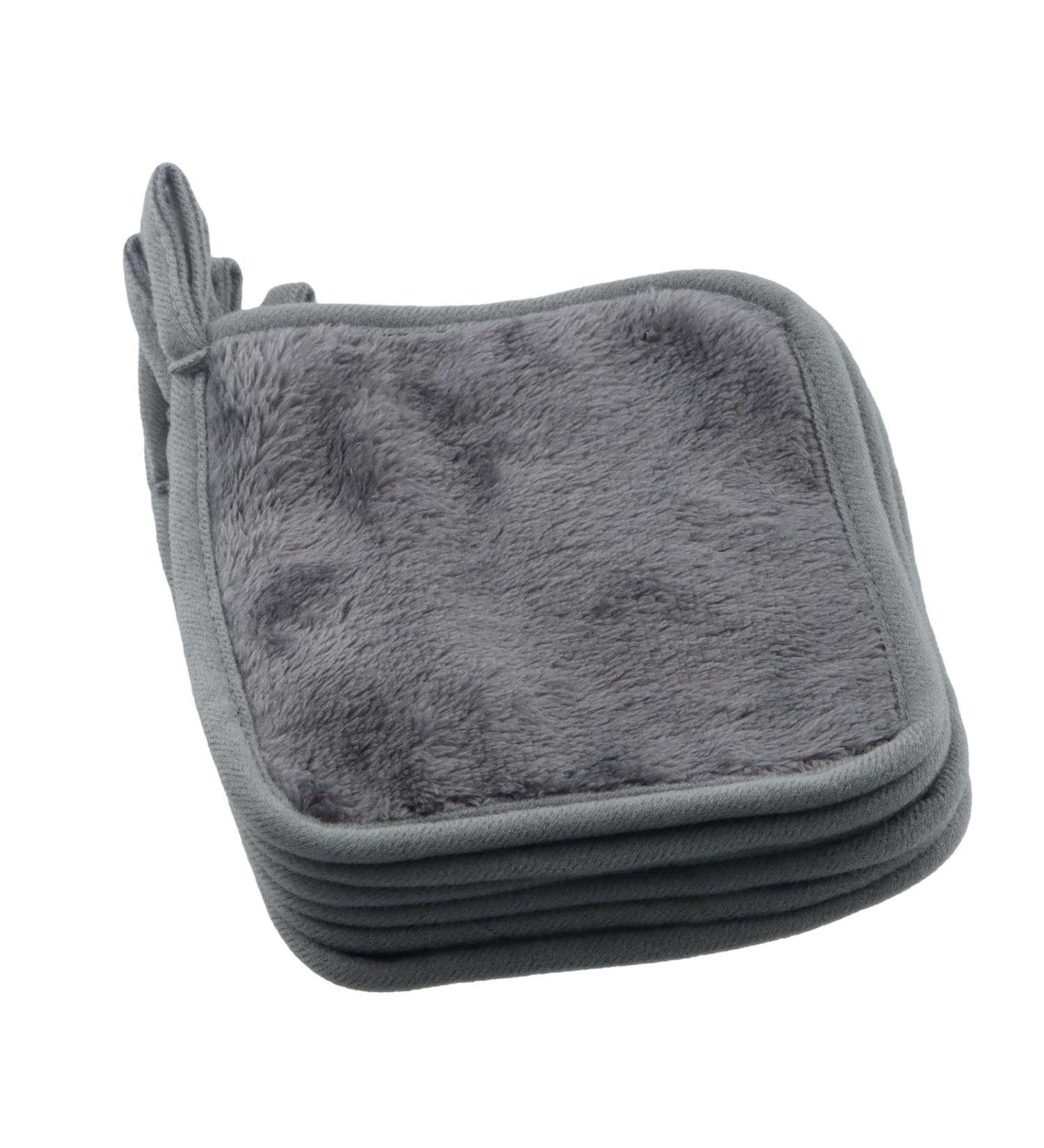 dentedeleao 6 pieces Make-Up Remover Pads Washable Microfibre Cloths Reusable Make-Up Remover Wipes for All Skin Types for Removing Make-Up In Everyday Life and Travelling (Grey 15 * 15 cm) - Buy Online on GoSupps.com