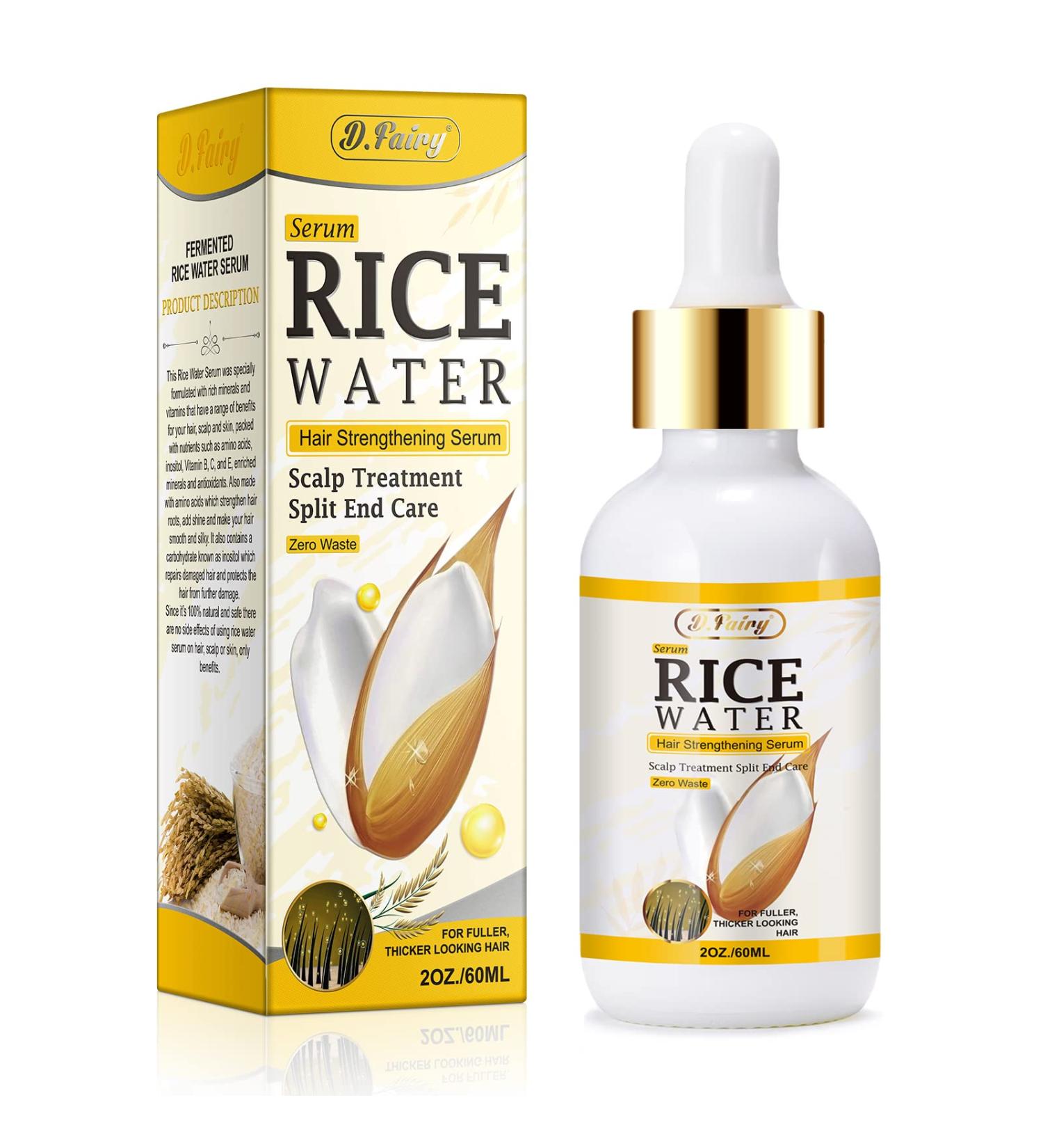 Rice Water Hair Growth Serum & Biotin Oil for Men & Women - Hair Loss & Regrowth Treatment - Buy Online on GoSupps.com