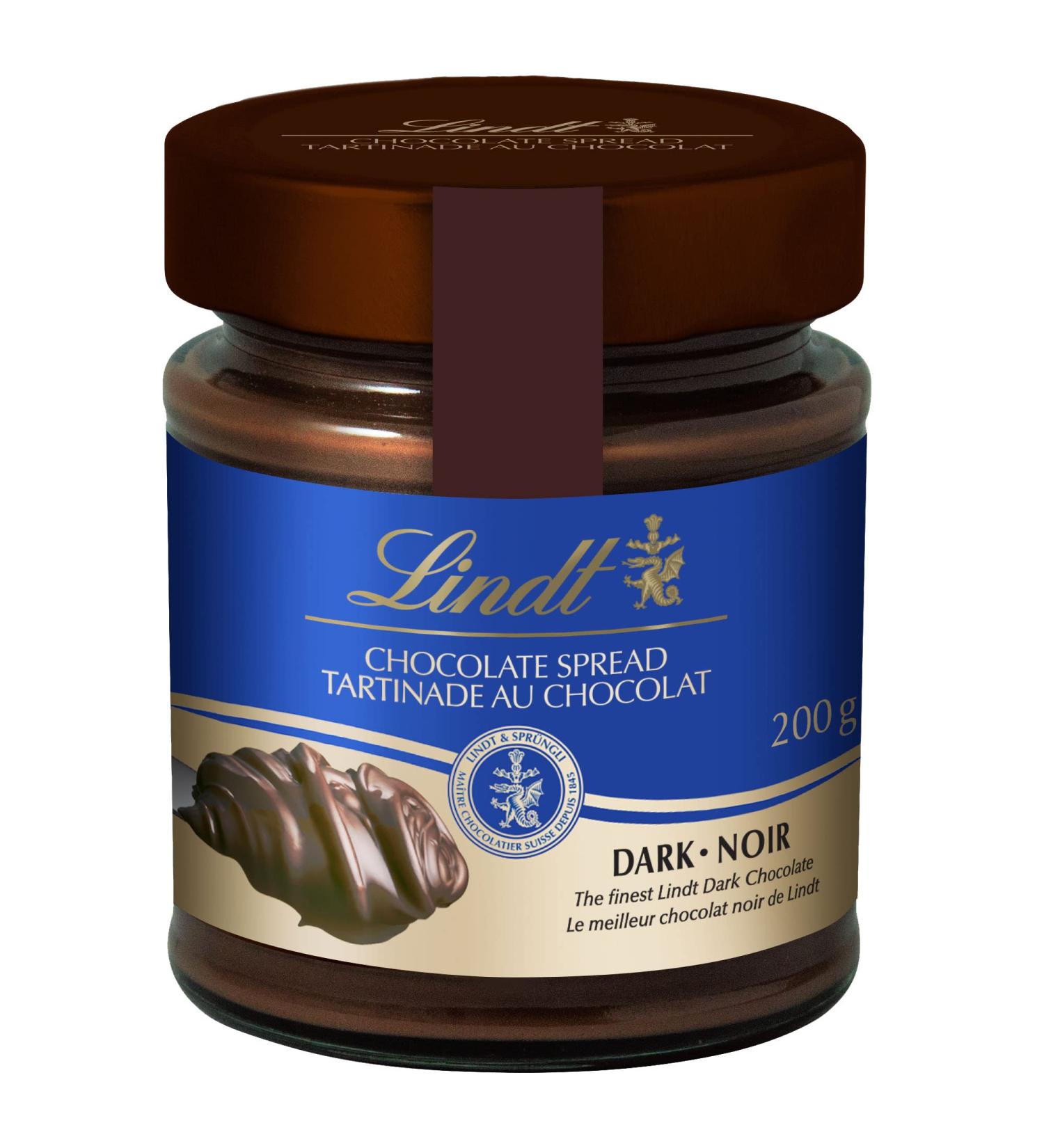 Lindt Dark Chocolate Spread 200g Dark Chocolate Spread 7 Ounce (Pack of 1) - Buy Online on GoSupps.com