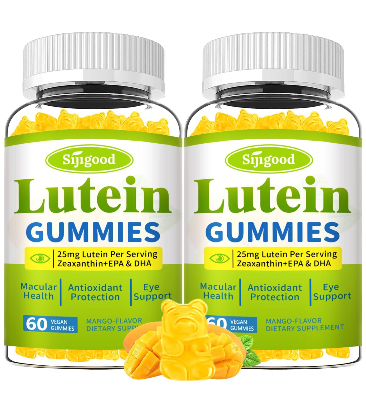 Lutein and Zeaxanthin Supplements Gummies with Astaxanthin & Bilberry Extract - Eye Vitamins with Omega-3, Vitamins A, C, E, D3 & Zinc for Vision Health - Sugar Free, Mango Flavor, 120 Count 60 Count (Pack of 2) - Buy Online on GoSupps.com