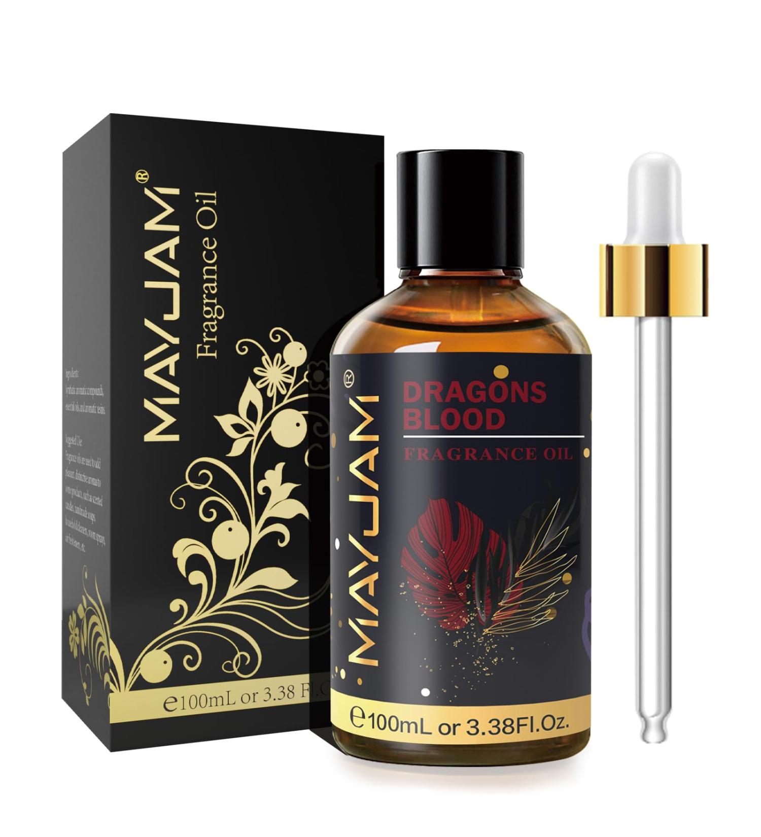MAYJAM Dragon's Blood Oil 100ml - Premium Fragrance Oil for Essential Oils Diffuser & Aromatherapy - Perfect for Home & Oil Burner - Buy Online on GoSupps.com