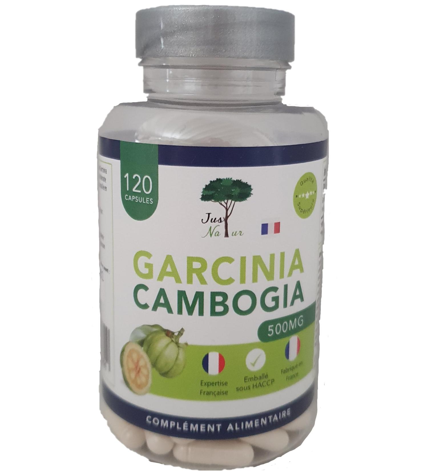 Just'Natur-Garcinia Cambogia 500 mg Fat Burner Hunger Suppressing Natural Ingredients High Quality Made in Europe 120 Capsules for a 4-Month Treatment - Buy Online on GoSupps.com