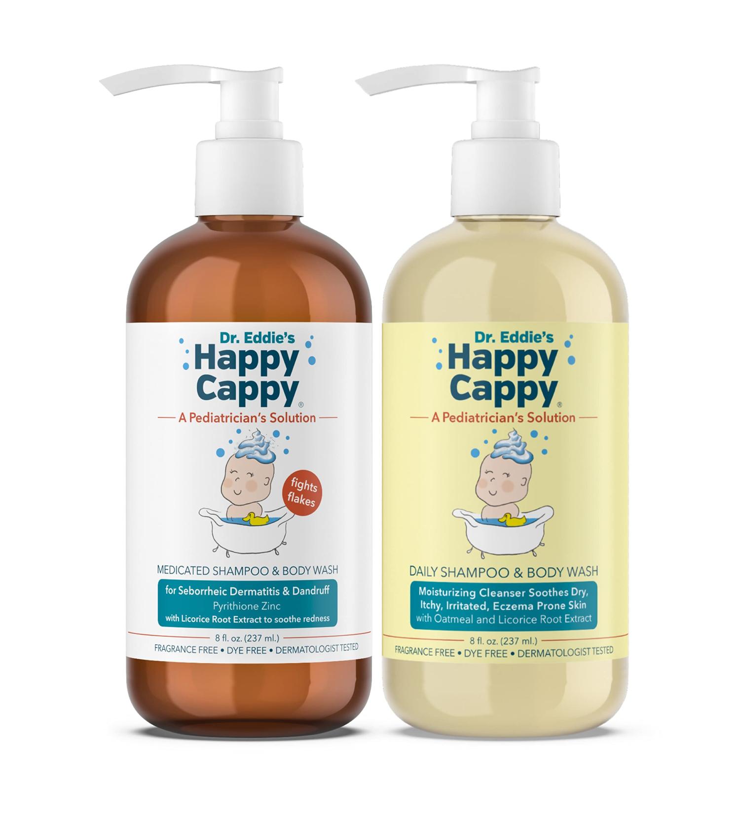 Happy Cappy Shampoo Bundle for Cradle Cap, Dandruff, Seborrheic Dermatitis, Eczema Prone Skin - Buy Online on GoSupps.com