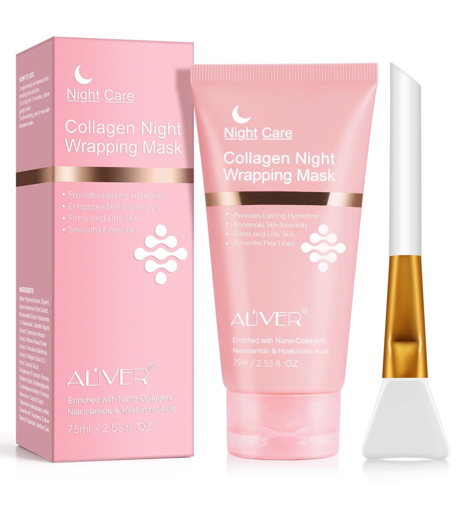 Masque au collag ne cor en pour une hydratation profonde et durable qui lisse et raffermit la peau pendant la nuit rosa-1pcs - Buy Online on GoSupps.com