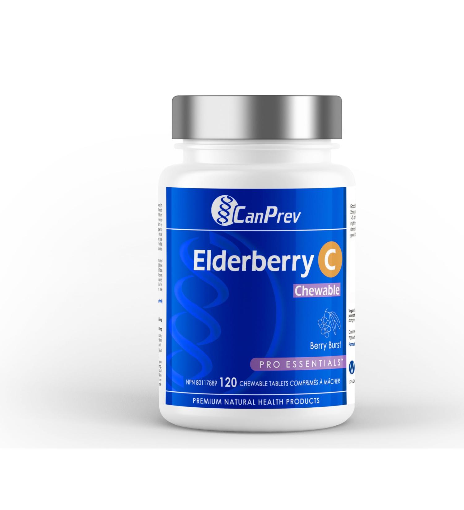CanPrev Elderberry C | Berry Burst | 120 Chewable Tablets - Buy Online on GoSupps.com
