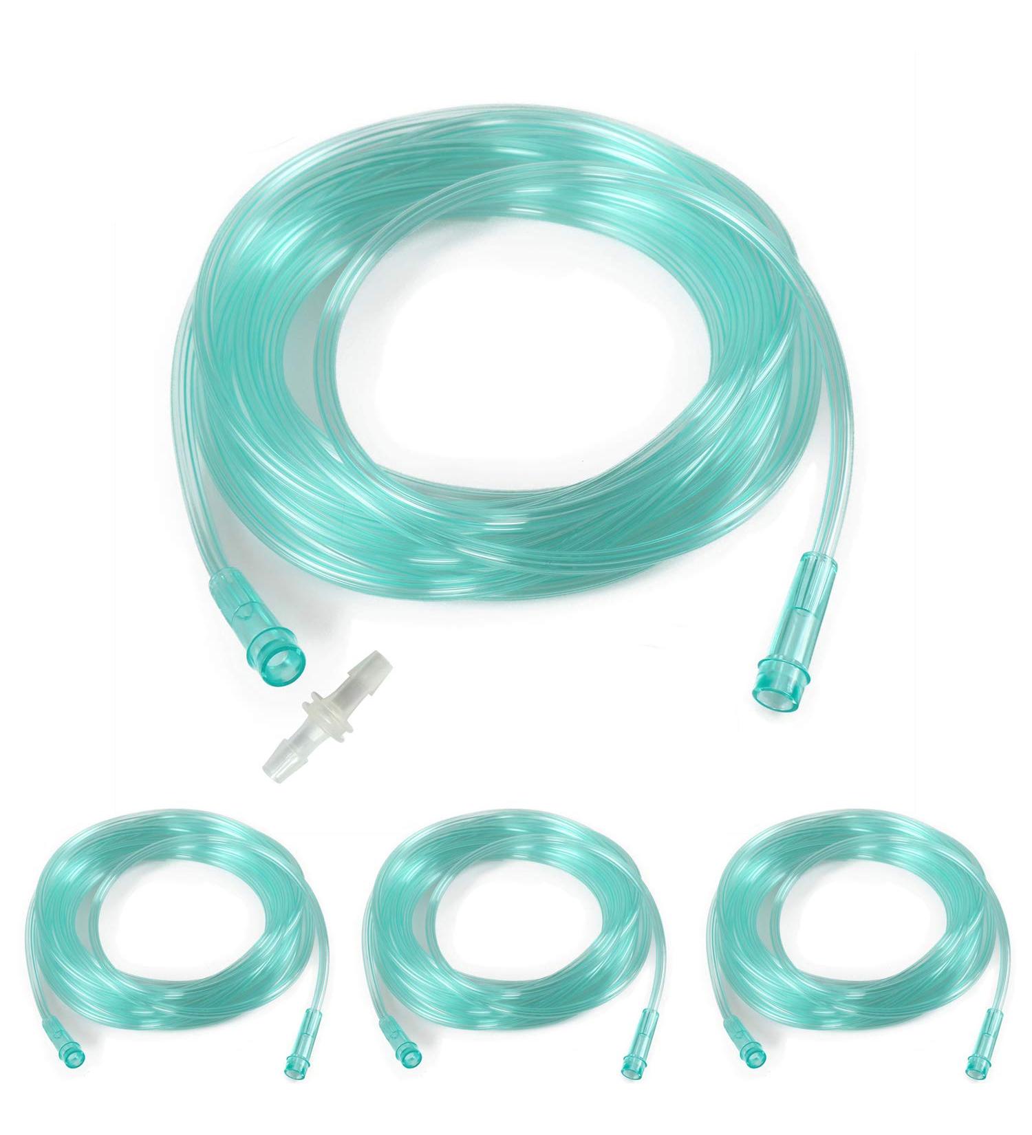 3 Pack Premium Clear Oxygen Supply Tubing - 16.4 ft - Standard Connector - Crush Resistant Tubes - Free Connector Included - Buy Online on GoSupps.com