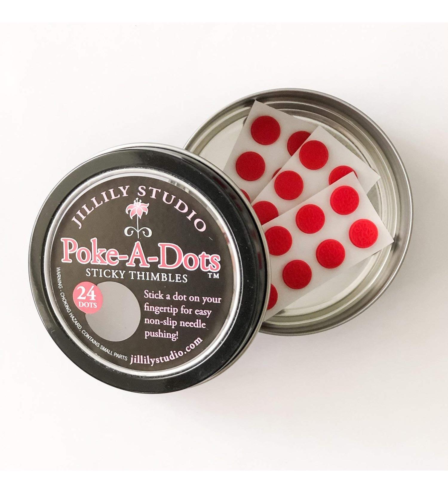 Poke-A-Dots Sticky Thimbles by Jillily Studio 24 Per Tin 1 Pack