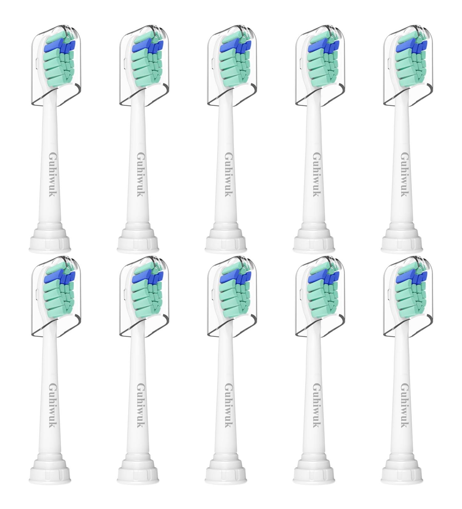 Philips Sonicare Replacement Heads - Compatible Toothbrush Brush Heads | 10 Pack for Click-on Electric Toothbrush - Buy Online on GoSupps.com
