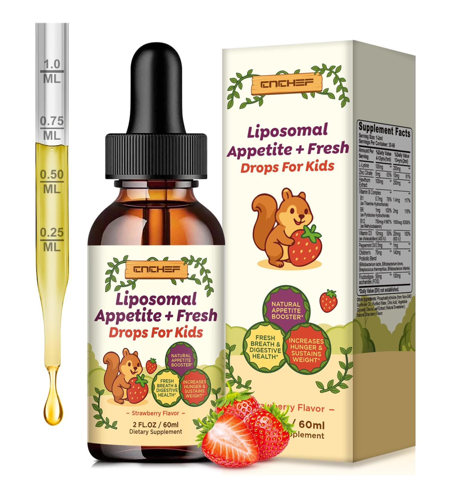 Appetite Booster & Bad Breath Treatment Drops - Oral Probiotics Oral Health Weight Gain for Kids & Adults Diet Appetite Control & Suppressants Promotes Digestive & Gut Health Strawberry Flavor 2 fl oz - Buy Online on GoSupps.com