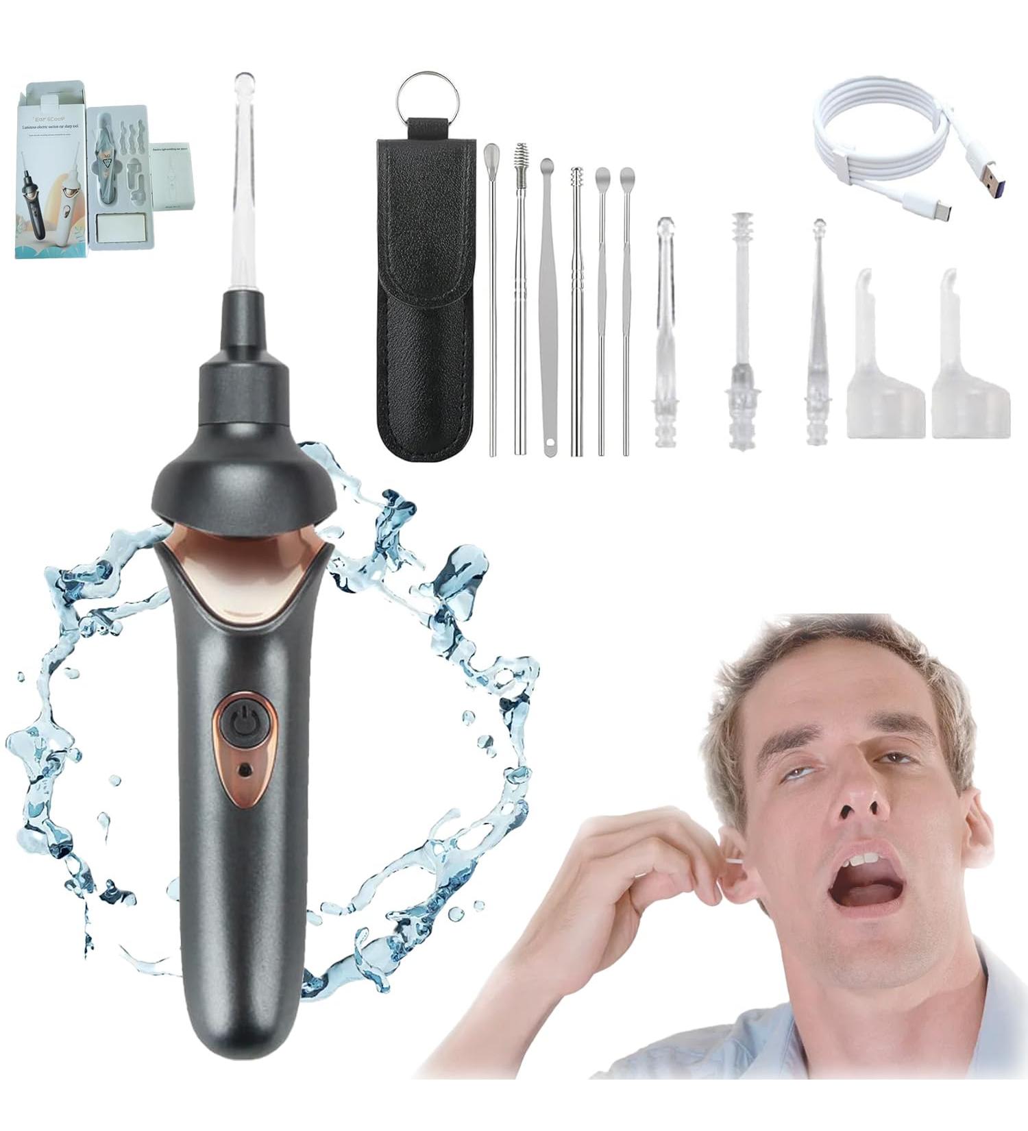 Tweddy Smart Ear Wax Remover Tweddy Smart Ear Wax Vacuum Tweddy Smart Earwax Remover Ear Wax Removal Tool Ear Cleaner Earwax Removal Kit with Light for Children Adult (Black) - Buy Online on GoSupps.com