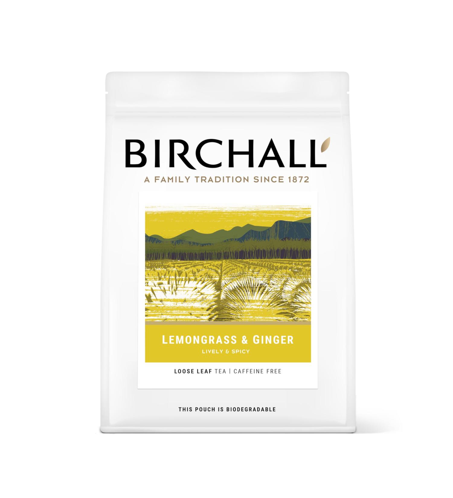 Birchall Tea Lemongrass & Ginger Tea Caffeine Free Herbal Tea Bursting with Full Flavour Prefect Loose Leaf Tea Gift Set 125g Loose Leaf Tea - Buy Online on GoSupps.com