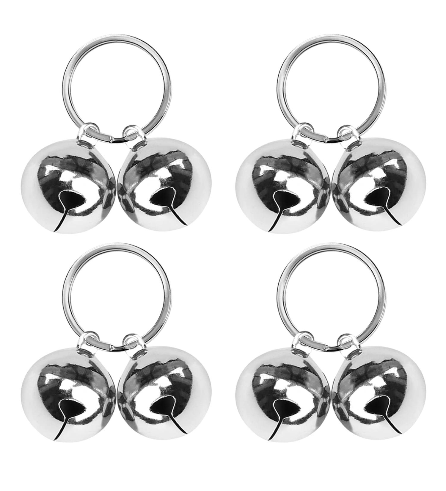 Toaob 8-Piece 25mm Cat & Dog Bells Tracker | Handmade Vintage Pet Accessories with Key Ring - Buy Online on GoSupps.com