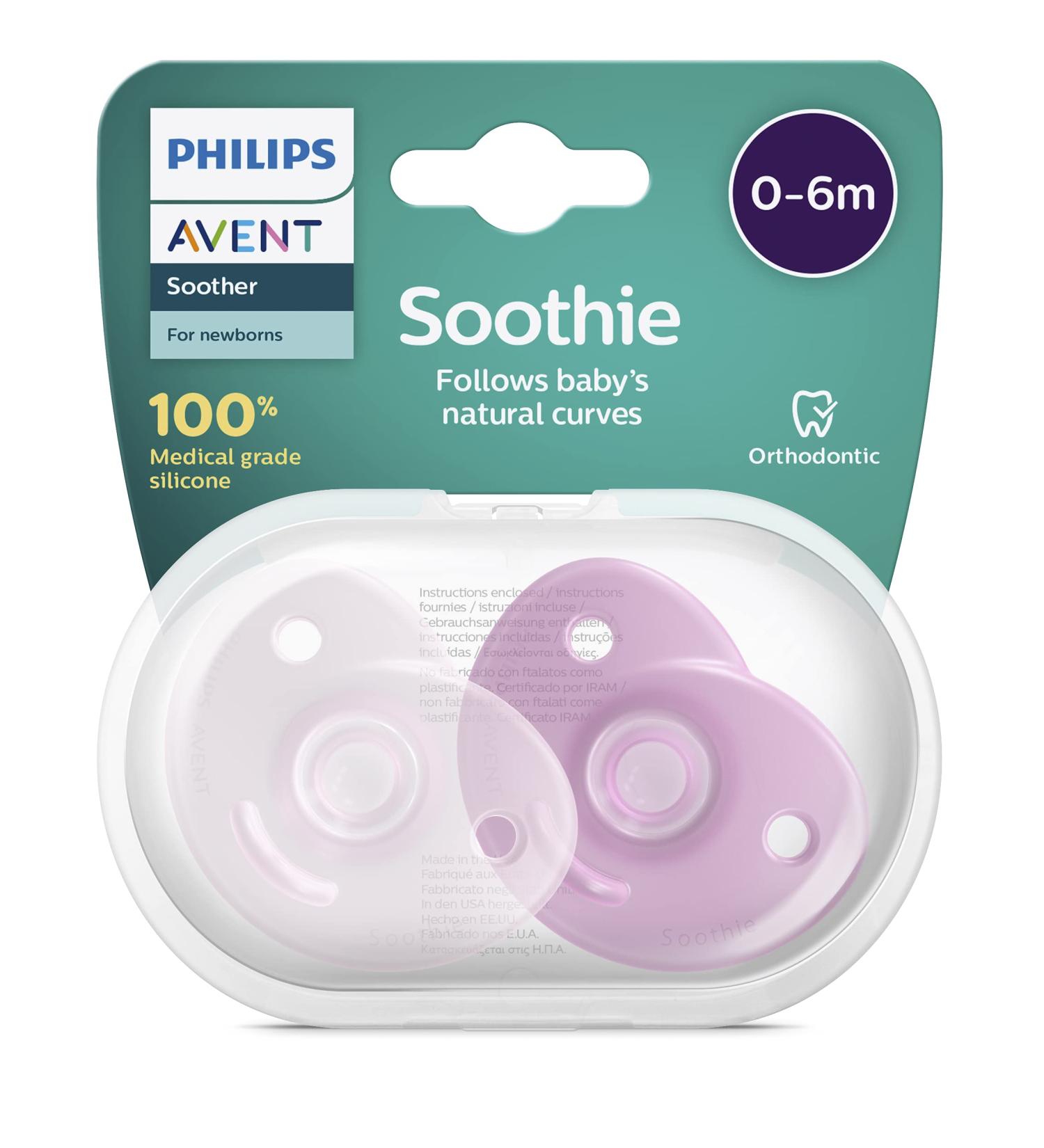 Philips Avent Soothie Pacifier - BPA-Free Pink & Light Pink for Babies 0-6 Months | SCF099/22 - Buy Online on GoSupps.com