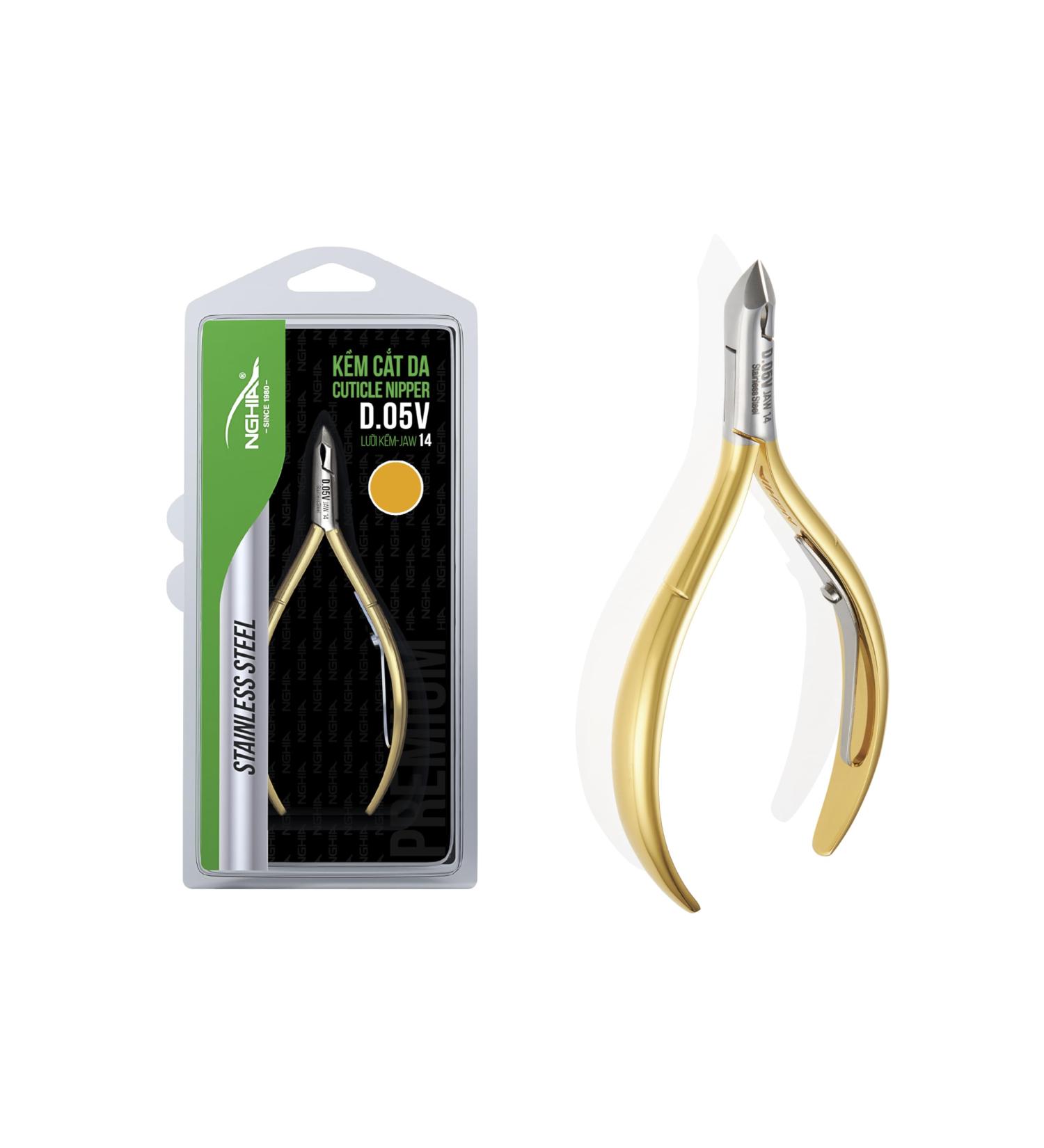 NGHIA Premium Cuticle Nipper - D-05V Jaw 14 (Stainless Steel) - Professional Nail Tools D-05v-14 - Buy Online on GoSupps.com