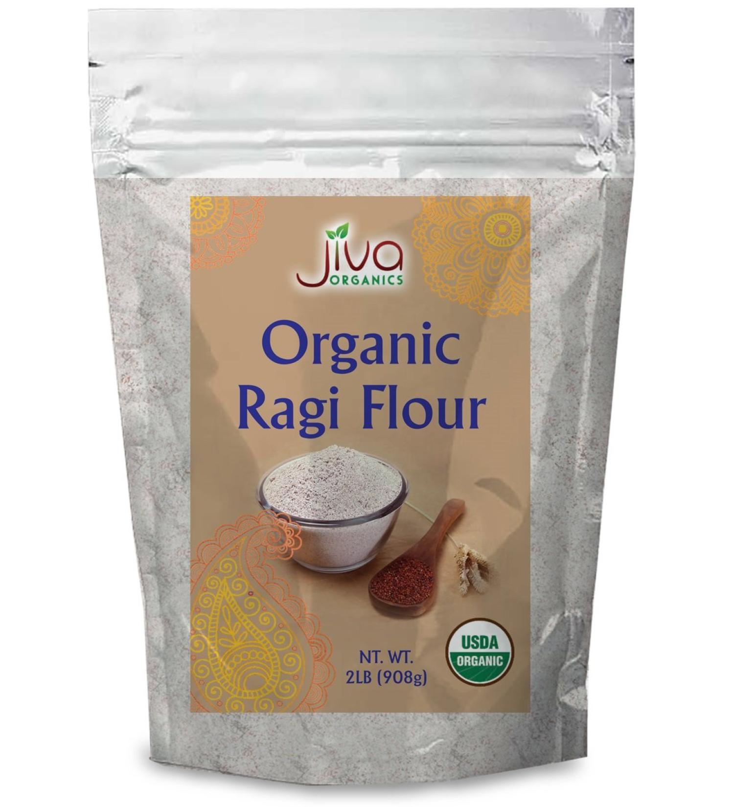 Jiva Organic Ragi Flour 2lb Bag - Finger Millet Flour 32oz (Pack of 1) - Buy Online on GoSupps.com