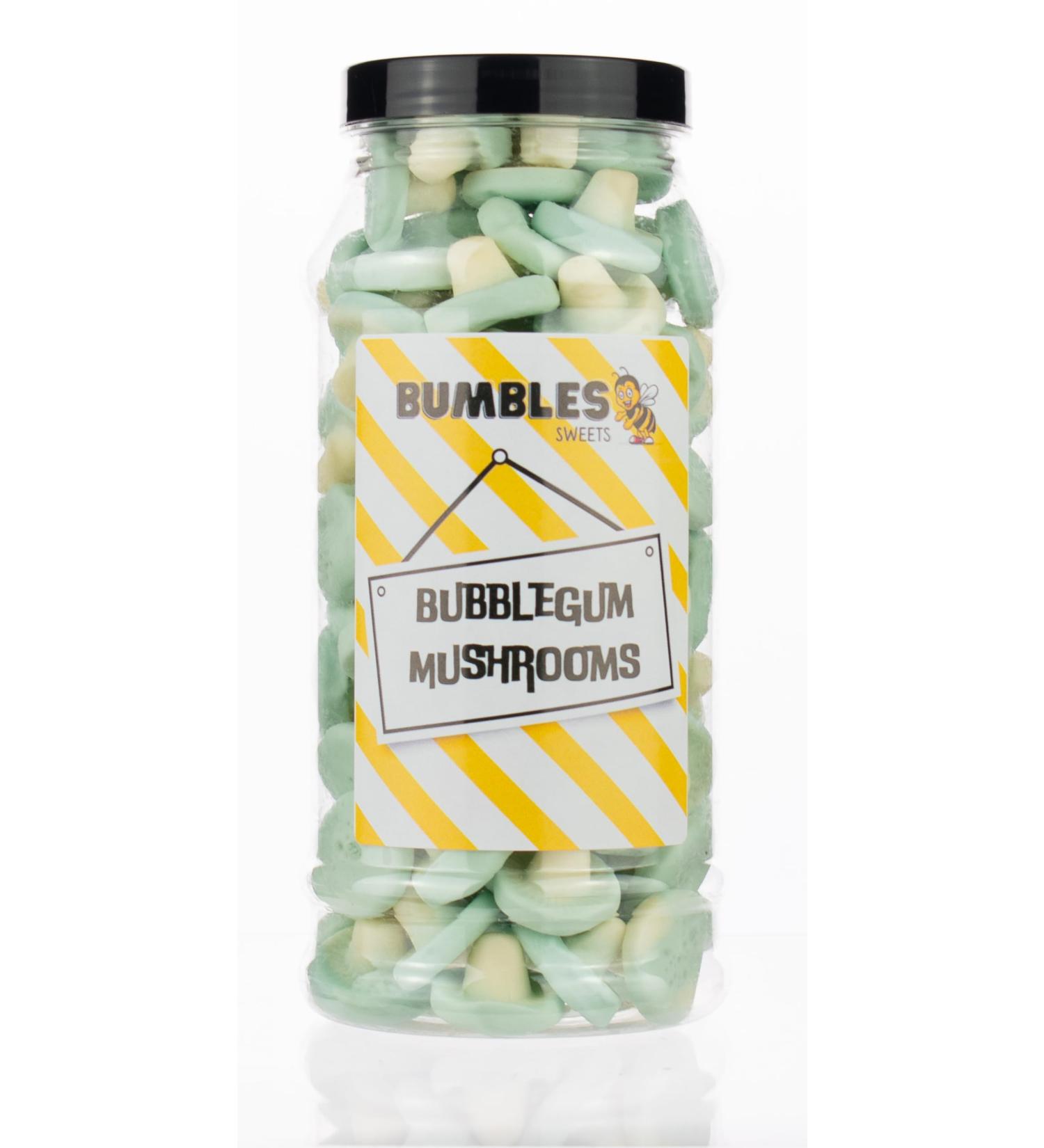 Bubblegum Mushrooms Sweets Gift Jar - Bumbles Sweets - Buy Online on GoSupps.com