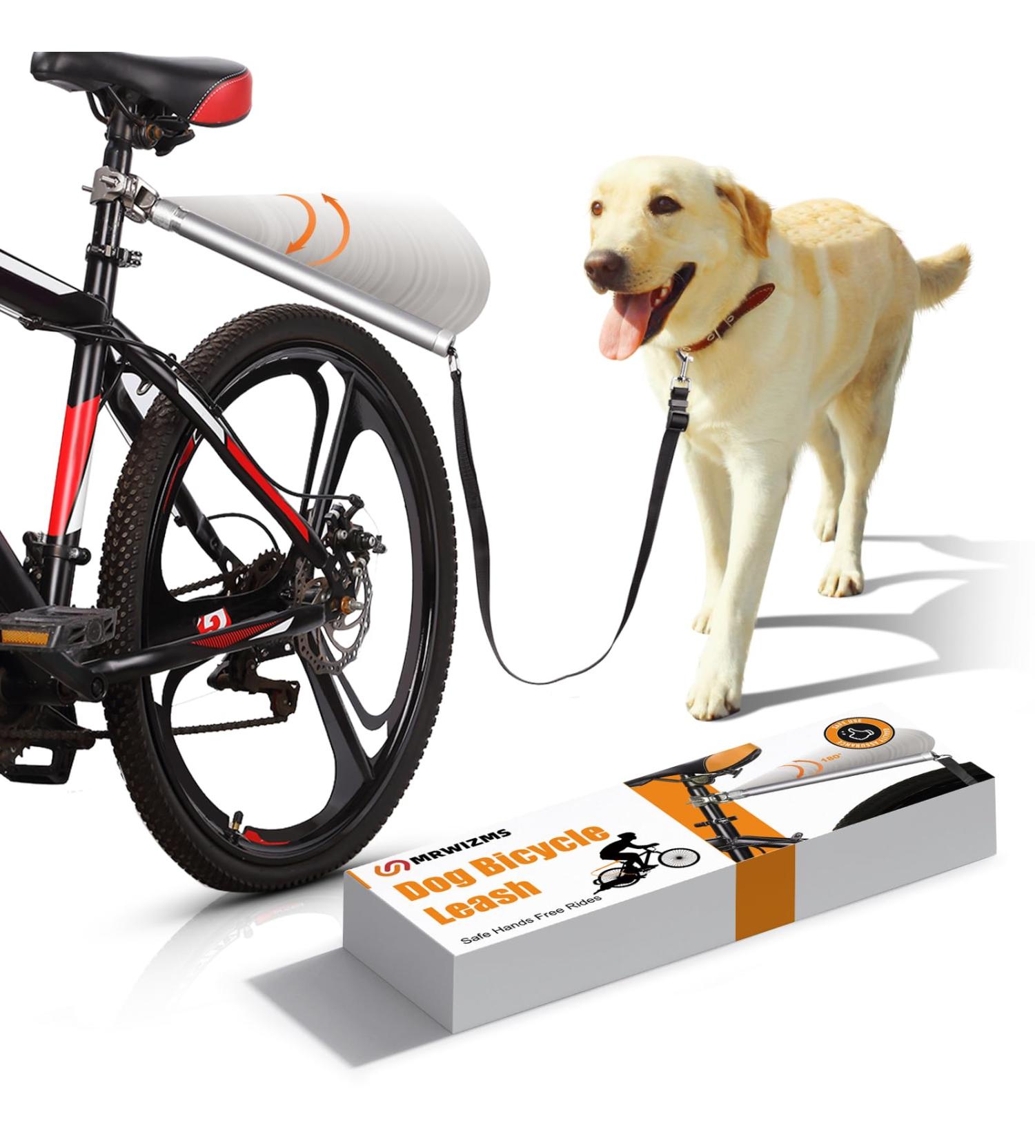 MrWizms 180 Rotatable Dog Leash for Bicycles | Adjustable & Shock Absorbing | Ideal for Outdoor Exercise Jogging & Cycling | Safe & Durable - Buy Online on GoSupps.com