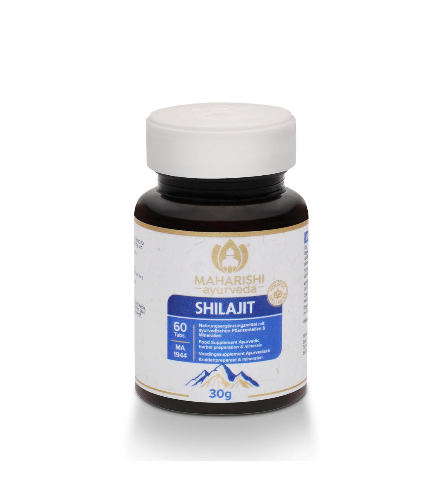 Maharishi Ayurveda Shilajit 995 mg food supplement with Ayurvedic plant parts and minerals 60 tabs 1 piece package Shilajit Tab 60 pieces 1er Pack - Buy Online on GoSupps.com