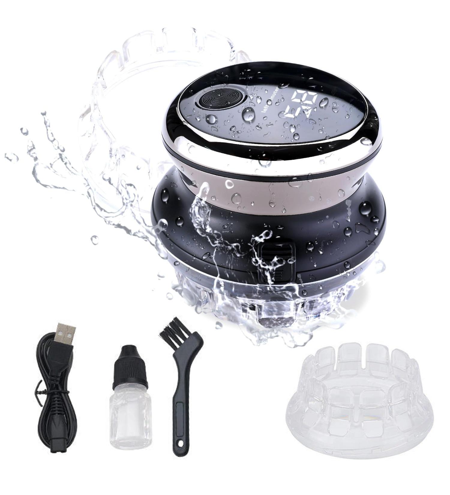 Electric Hair Clipper for Men Head Shaver Hair Cutter USB Rechargeable Waterproof Circular Hair Trimmer Self-Haircut Kit Portable LED Display 360 Degree Rotary for Bald Men's Haircut - Buy Online on GoSupps.com