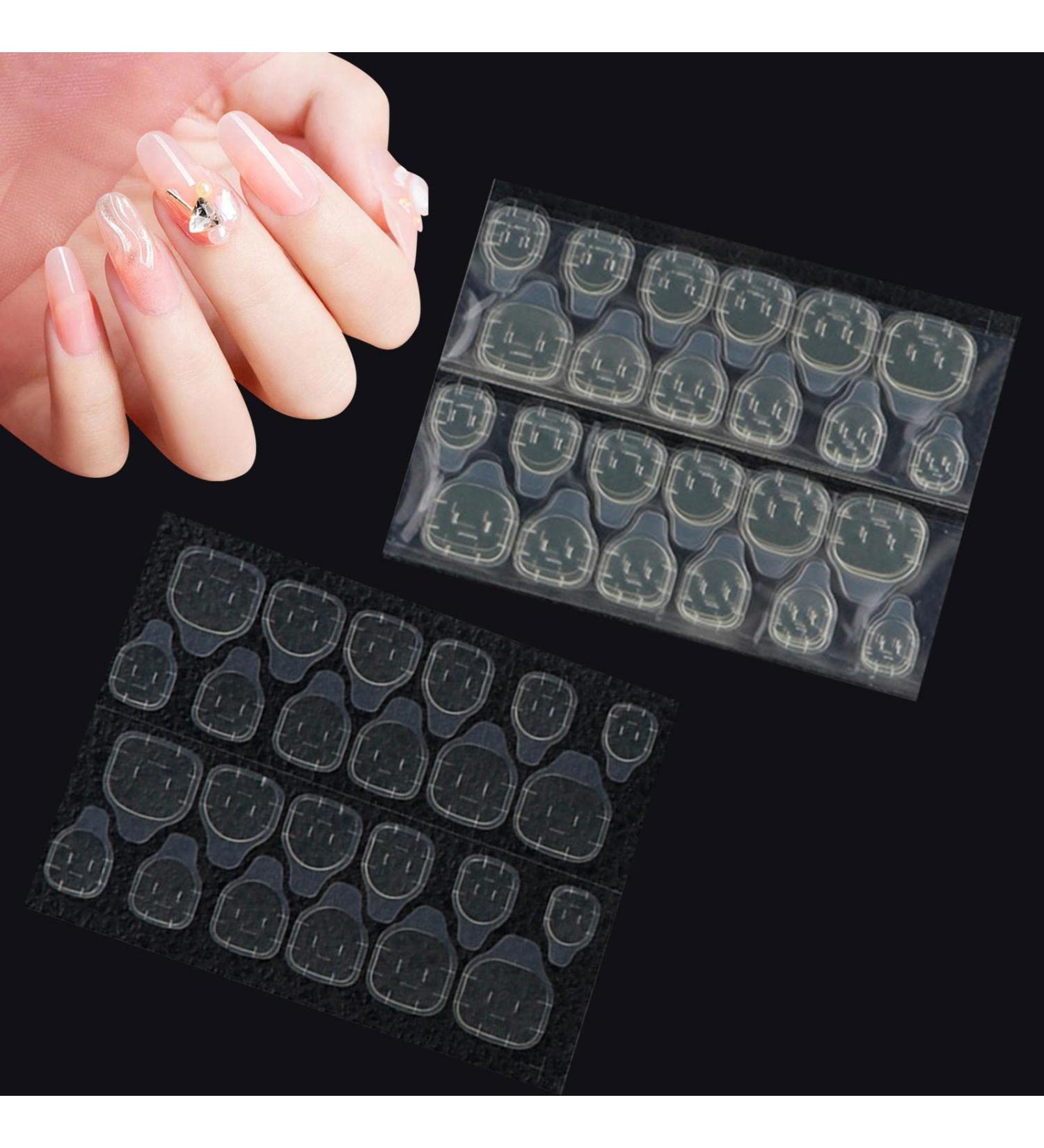 Nail Adhesive Tabs | 50Sheet Fake Glue Stickers Waterproof Acrylic Jelly Adhesive Tabs for Professionals or Beginners Double Sided - Buy Online on GoSupps.com