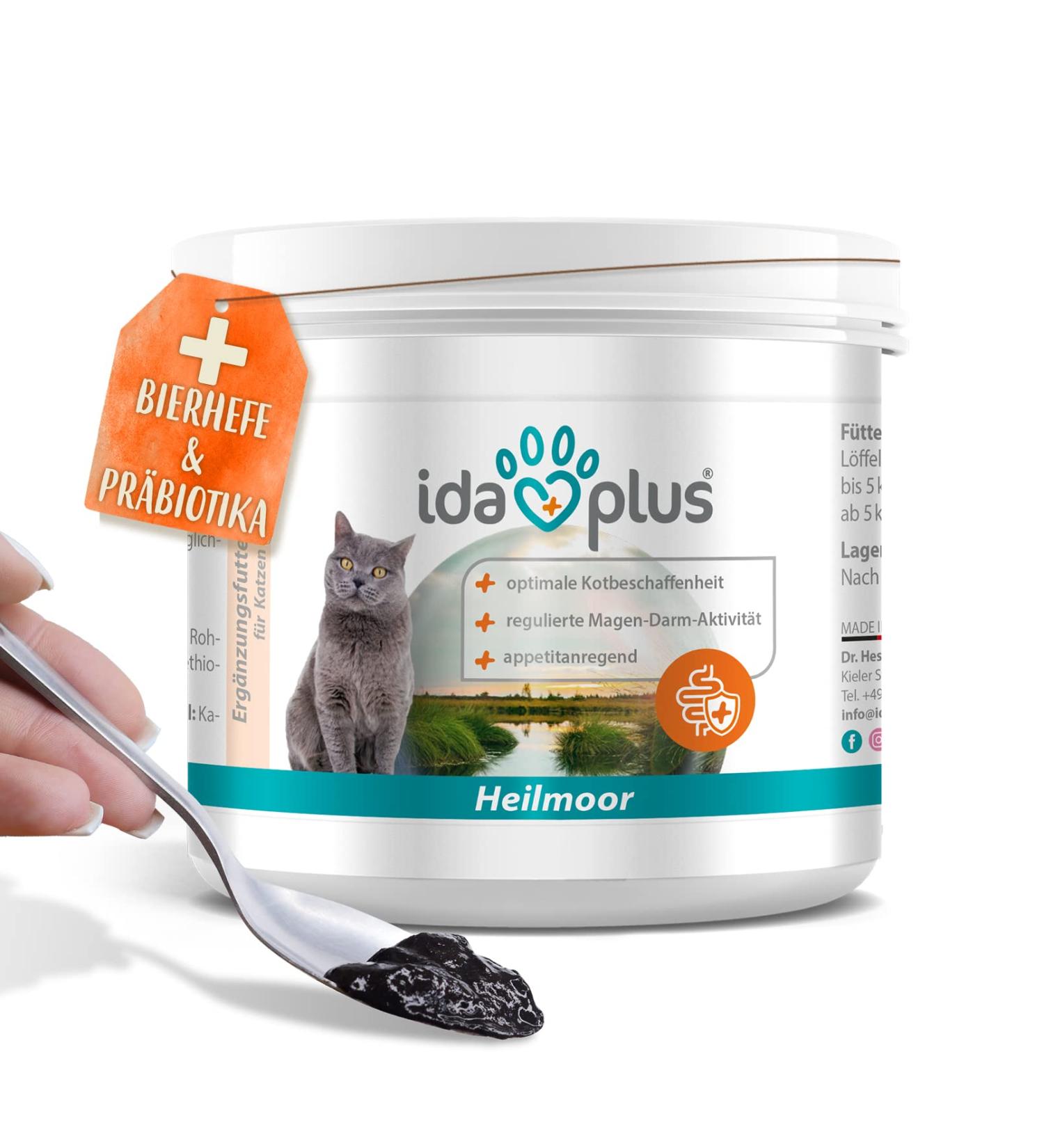Ida Plus Heilmoor & Beer Yeast for Dogs & Cats - Optimal Digestion & Gut Health - 1000g & 200g - Natural Peat & B-Vitamins - Buy Online on GoSupps.com