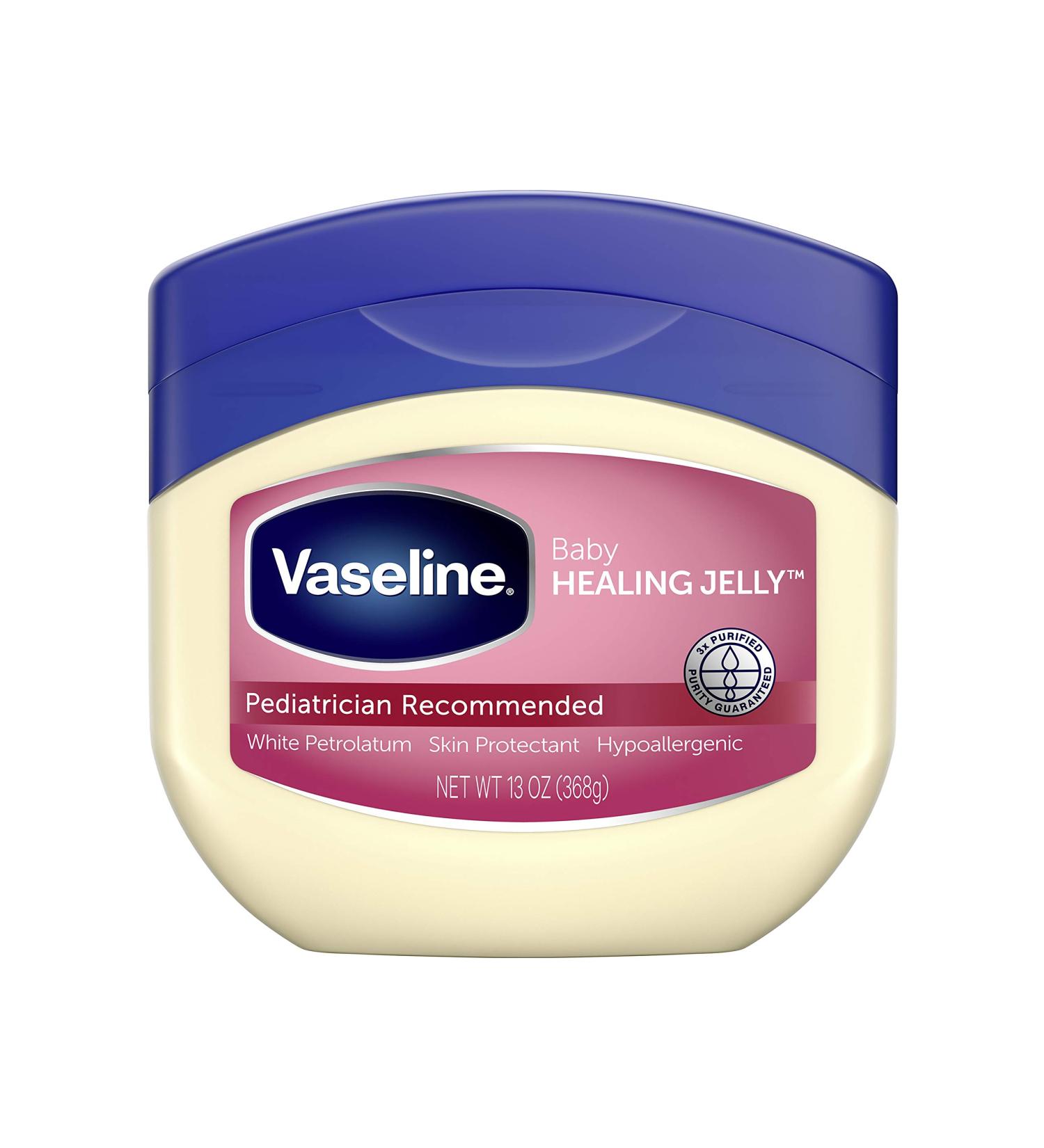 Vaseline 100% Pure Petroleum Jelly Baby 13 oz (Pack of 3) - 3 Pack Baby Skin Care Essentials - Buy Online on GoSupps.com