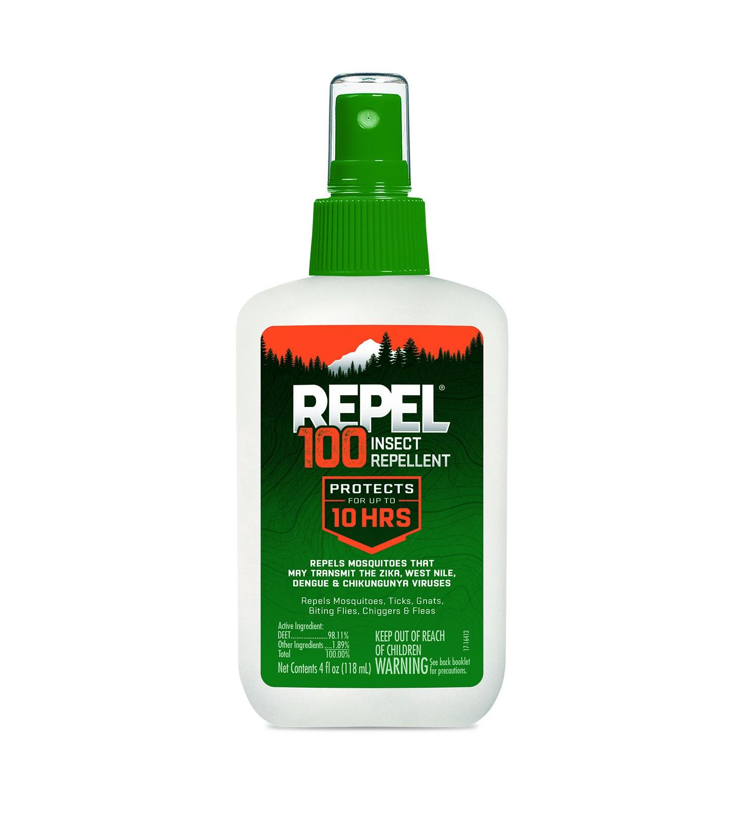Repel 100 Insect Repellent Pump Spray 4oz - 10-Hour Protection | 1 Count - Buy Online on GoSupps.com