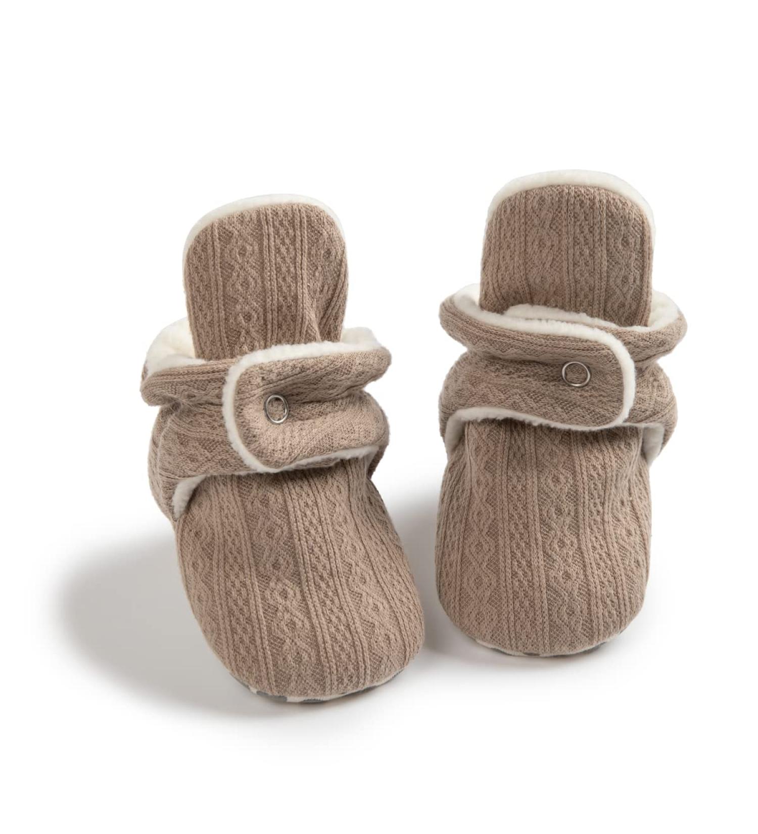 Sonsage Baby Snow Boots | Soft Anti-Skid Sole Ankle Booties for Newborns | Winter Warm Crib Shoes 0-6 Months | Toddler Prewalker (C01 Light Brown) - Buy Online on GoSupps.com