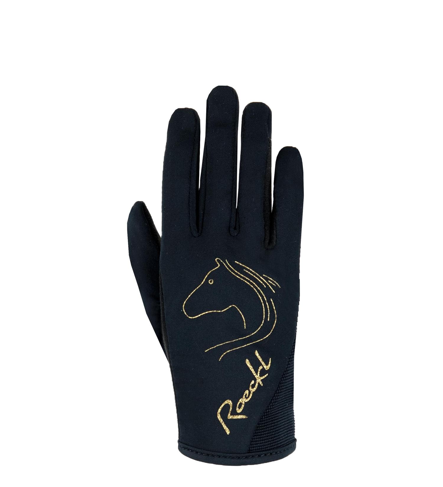 Roeckl Sports Kids Riding Gloves - Tryon Summer Gloves in 4 Colors Sizes 3-7 Black/Gold - Buy Online on GoSupps.com