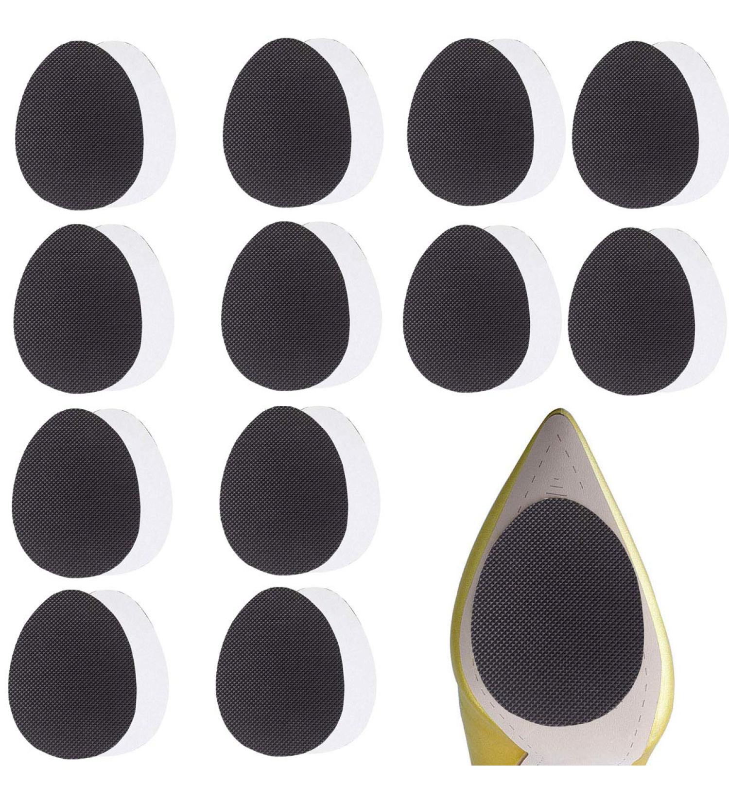 12 Pairs Self-Adhesive Non-Skid Shoe Pads - Anti-Slip Grips for Shoes | Skid-Proof Rubber Sole Protectors - 24Pcs - Buy Online on GoSupps.com