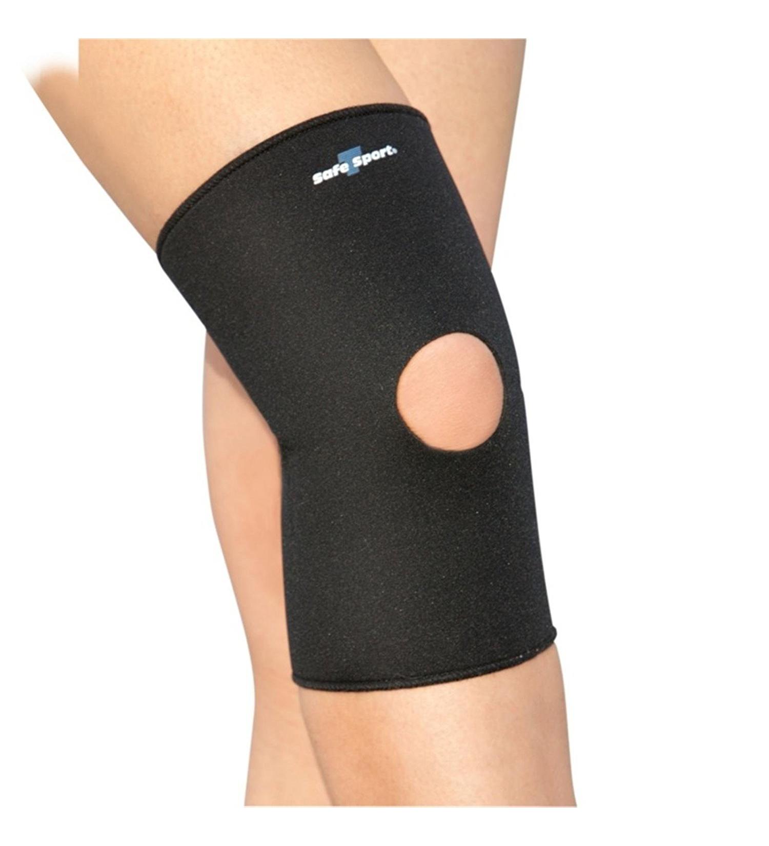 Safe-T-Sport Neoprene Open Patella Knee Sleeve Support by FLA XXX-Large Black