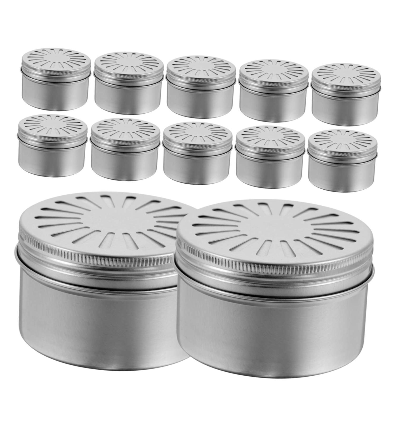 Artibetter 12-Box Empty Candle Doses - Aromatherapy & Lip Balsamic Storage Round Metal Can for Fragrance & Perfume | Durable Sheet Metal Biscuit Boxes - Buy Online on GoSupps.com