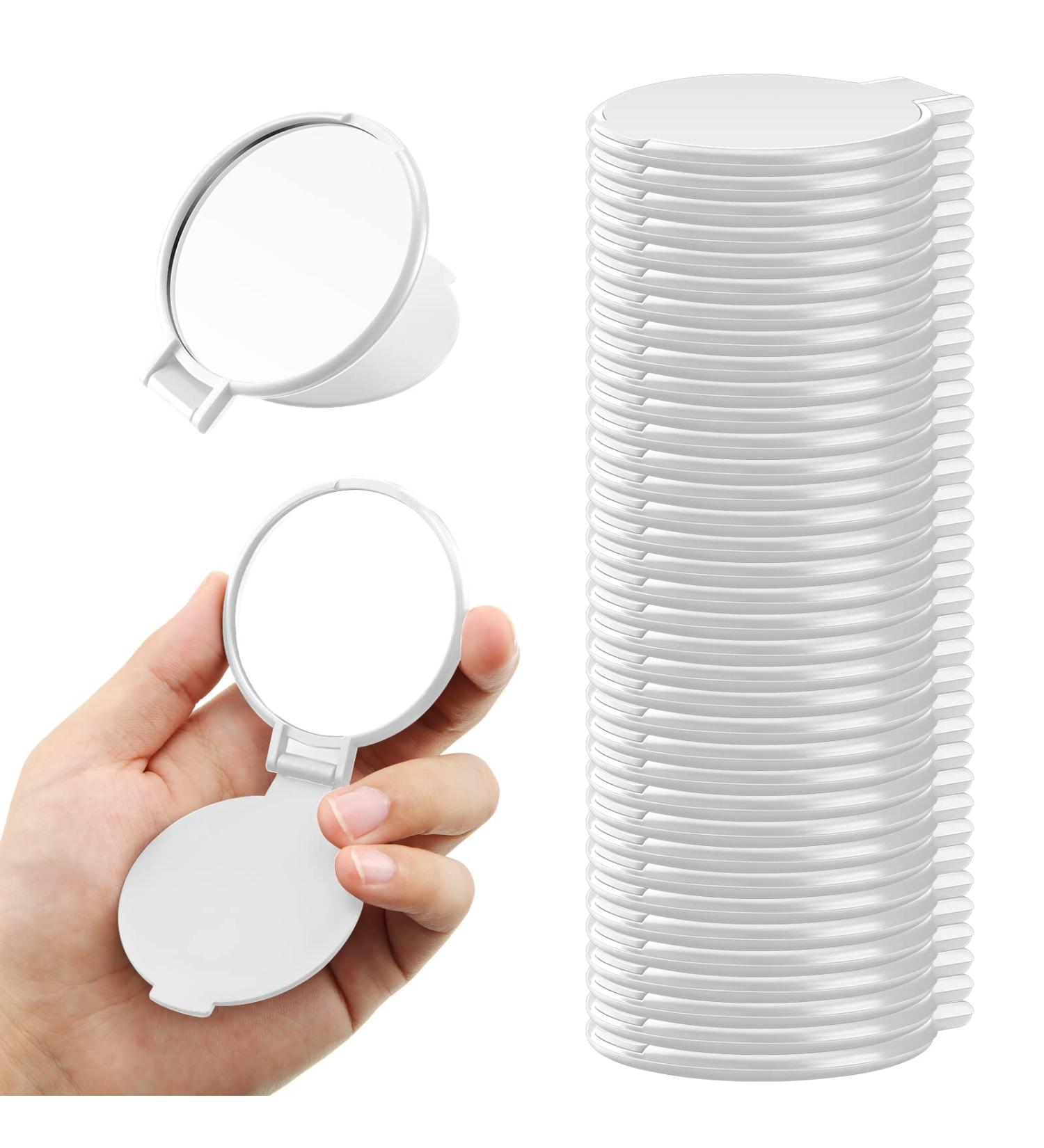 Yalikop Round Mirror Compact - Portable Mini Folding Makeup Mirror for Women Girls - Travel Daily Use - White (36 Pieces) - Buy Online on GoSupps.com