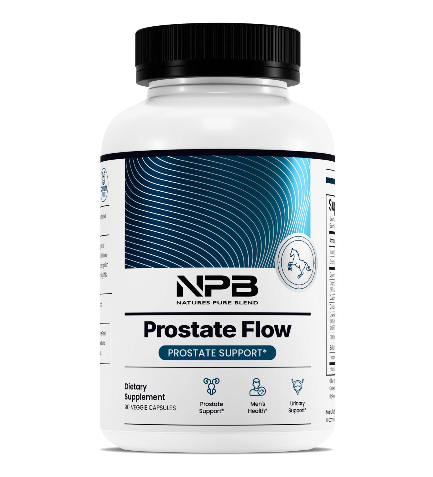Nature s Pure Blend Prostate Flow Prostate Health Supplements for Men with Saw Palmetto, Herbal Complex and Essential Nutrients Support for Flow, Balance, Hair Strength, and Wellness 90 Capsules - Buy Online on GoSupps.com