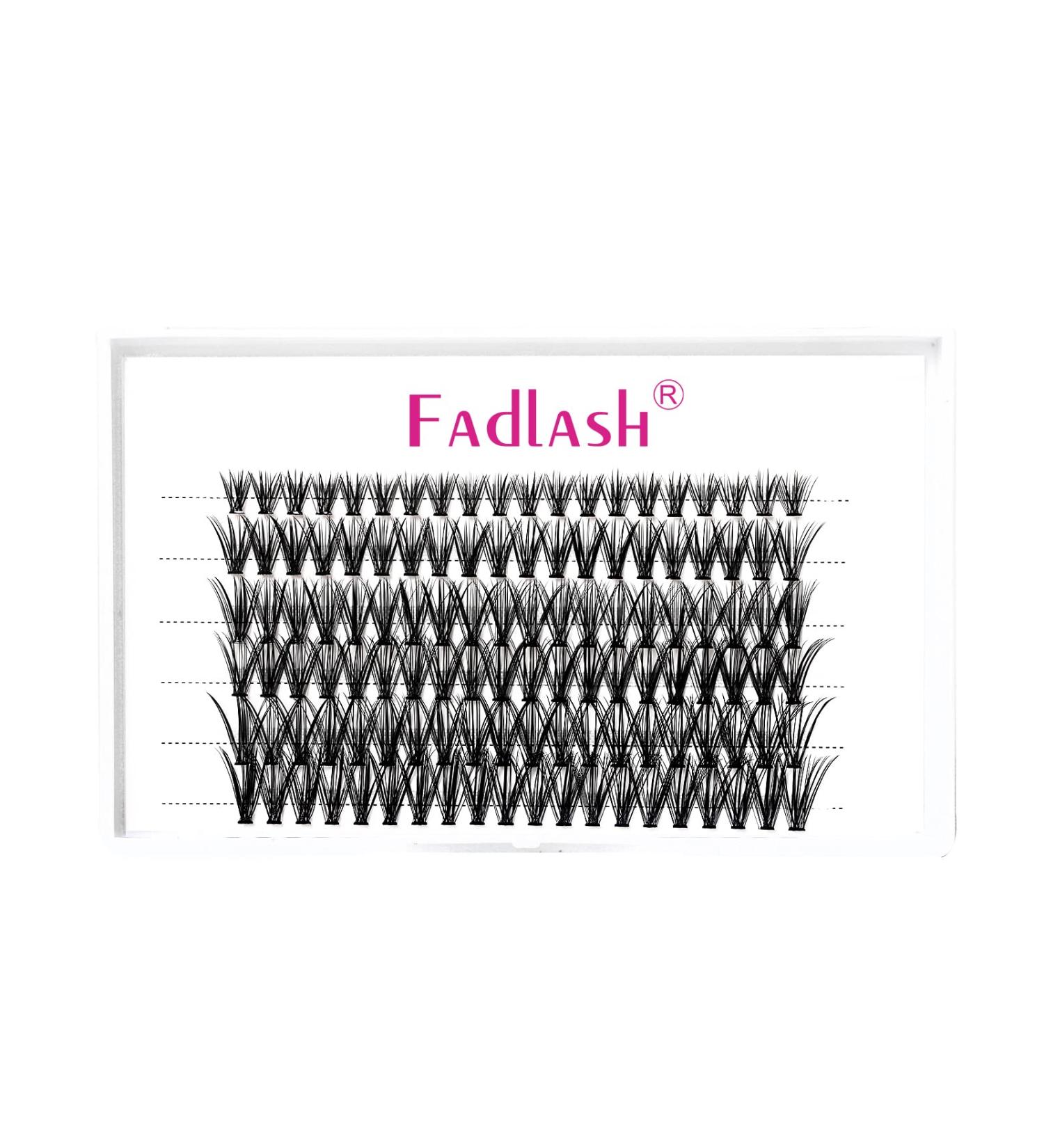 Fadlash 14mm D Curl Cluster Eyelash Extensions - 30 Root Individual Lashes, 0.07mm Thickness - Buy Online on GoSupps.com