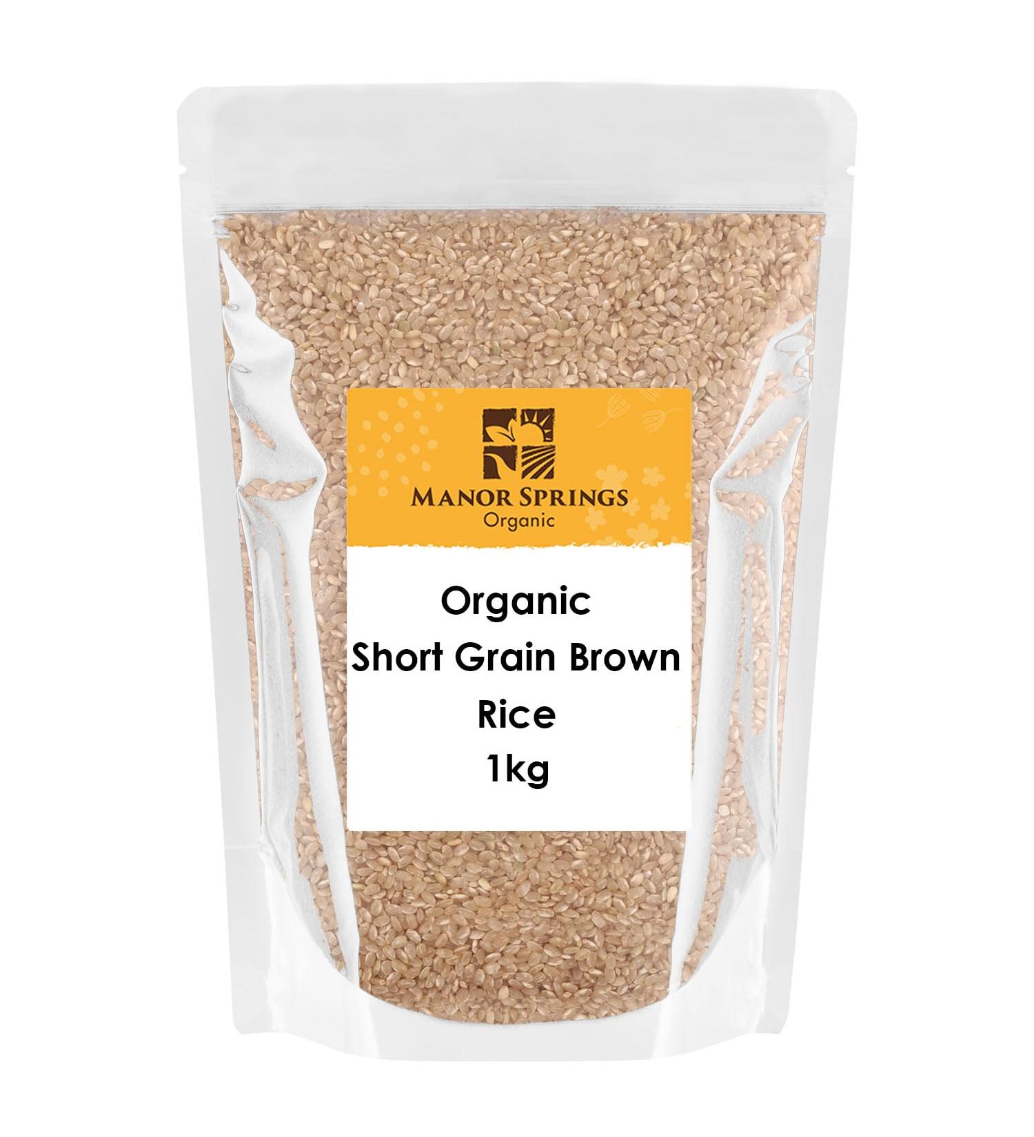 Organic Short Grain Brown Rice 1kg by Manor Springs Organic - Buy Online on GoSupps.com