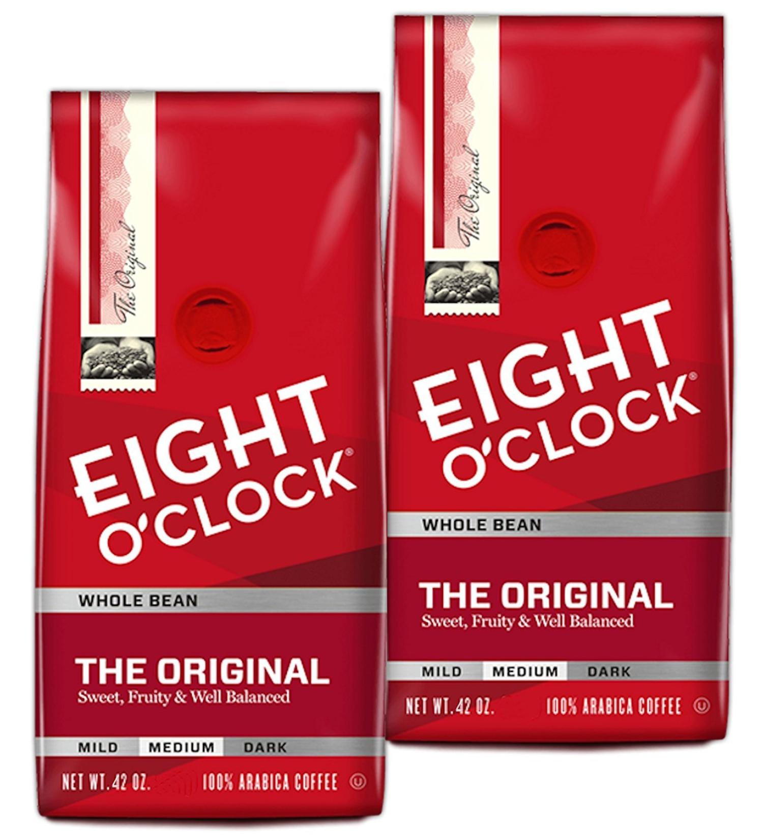Eight O'Clock Coffee Original Whole Bean 42oz - Pack of 2 - Buy Online on GoSupps.com