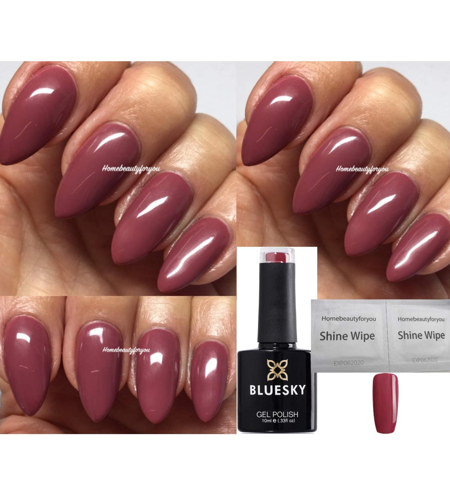 Bluesky Nail Gel Polish Dark Pink MARSALA Deep Dark Pink Mauve Musk UV LED Soak Off 10ml - Buy Online on GoSupps.com