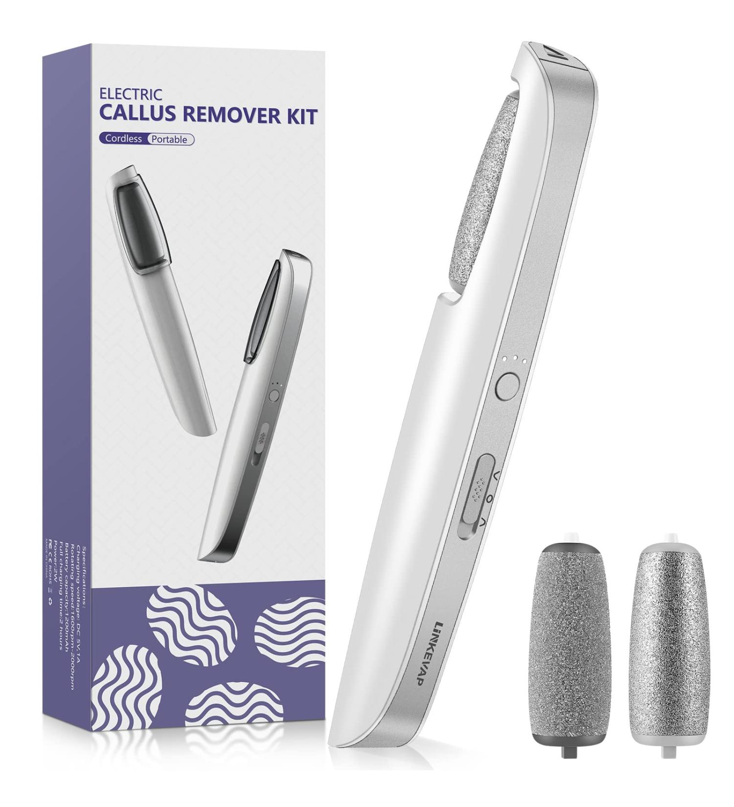 Professional Electric Callus Remover for Feet - At-Home Pedicure Kit for Dry, Dead, Cracked Skin - Men & Women - Cold White - Buy Online on GoSupps.com