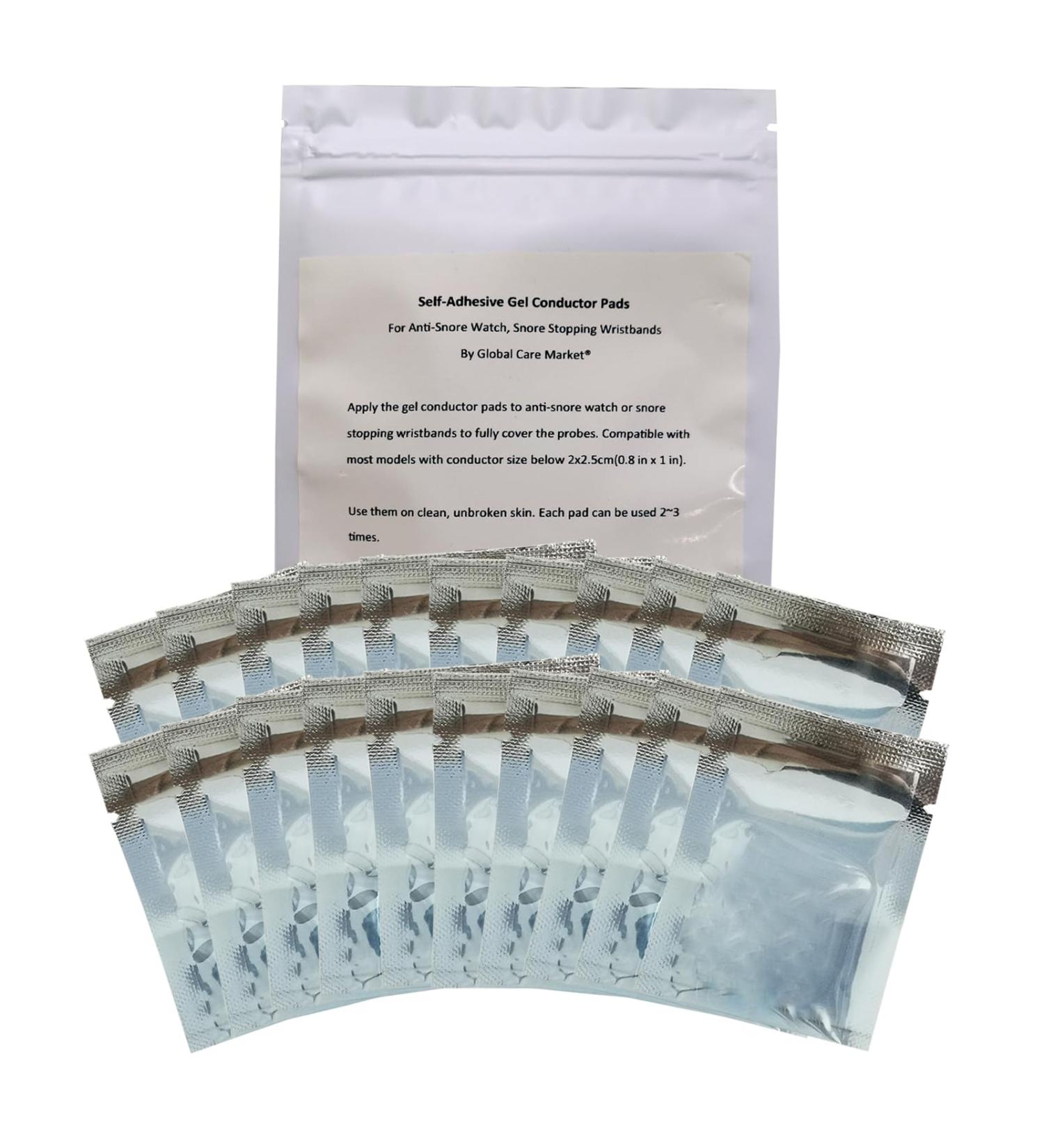 Gel Conductor Pads 20 Pairs for Anti-Snore Watch & Wristband - Stop Snoring Efficiently - Buy Online on GoSupps.com
