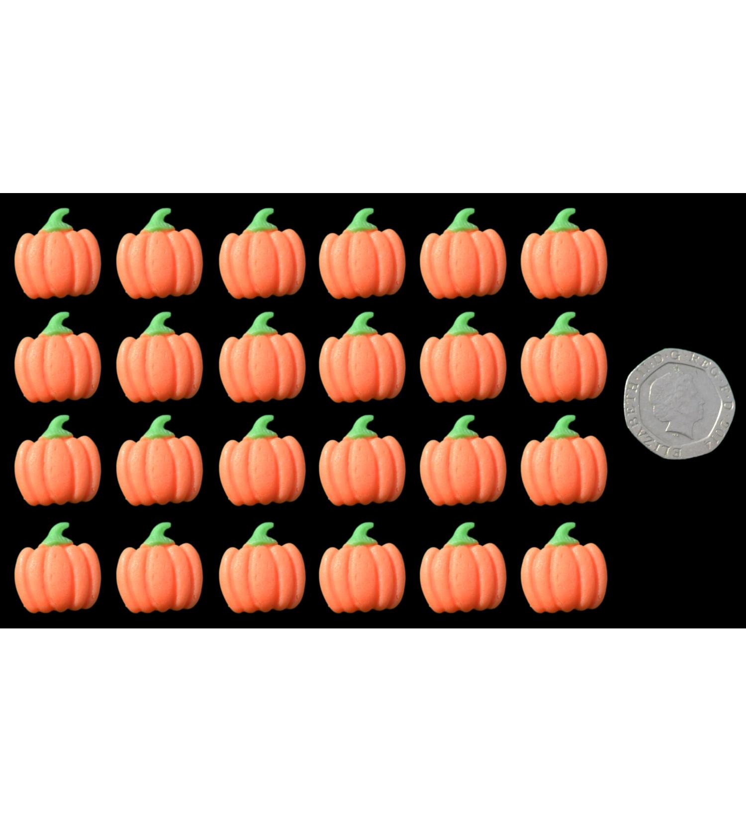 24 x Edible 3D Pumpkins Vegetables icing toppers cake cupcakes decorations