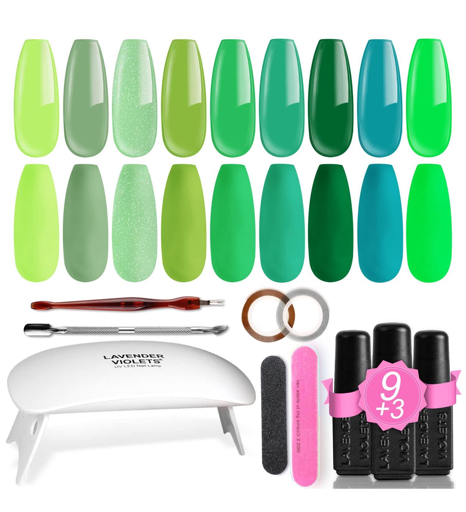 Lavender Violets Gel Nail Polish Set with LED Lamp and Manicure Tools - Wizard Of Oz-969A - Buy Online on GoSupps.com