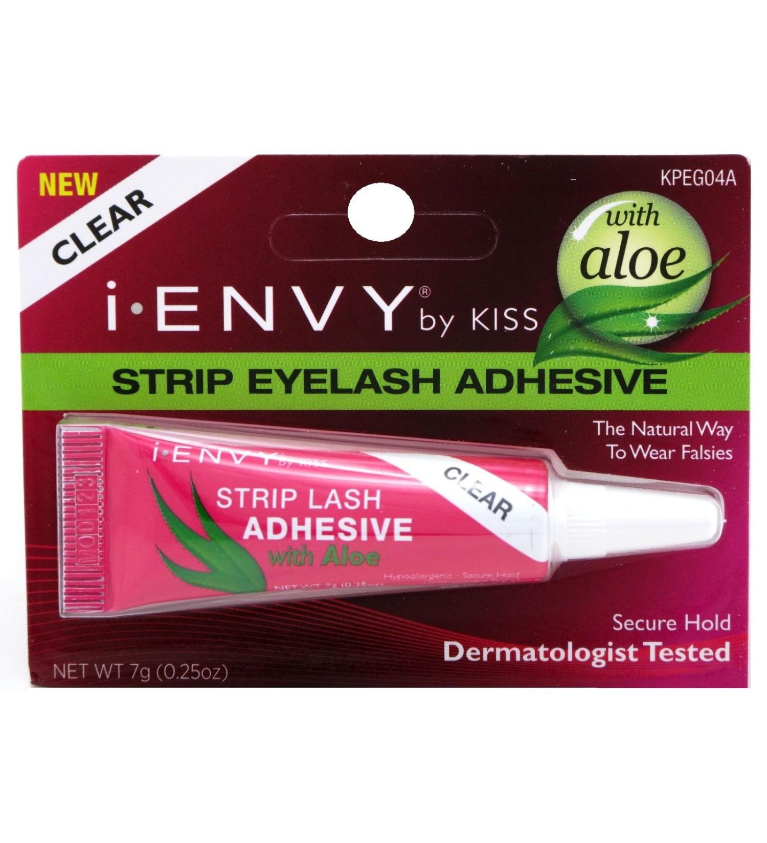 Kiss I Envy Clear 04 Eyelash Adhesive Strip With Aloe 0.25oz 0.25 Ounce (Pack of 1)