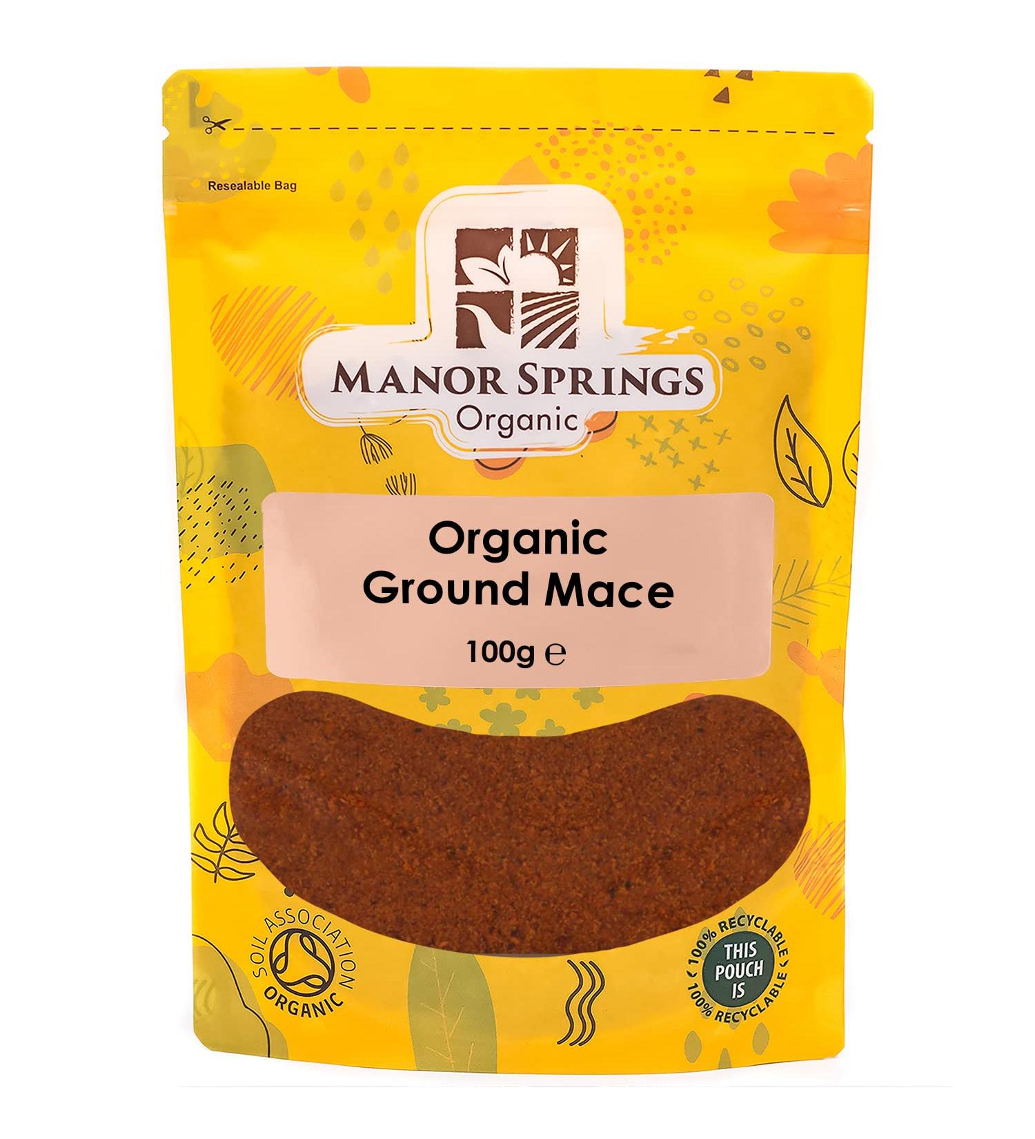 Manor Springs Organic Ground Mace 100g - Pure and Natural Spice - Buy Online on GoSupps.com