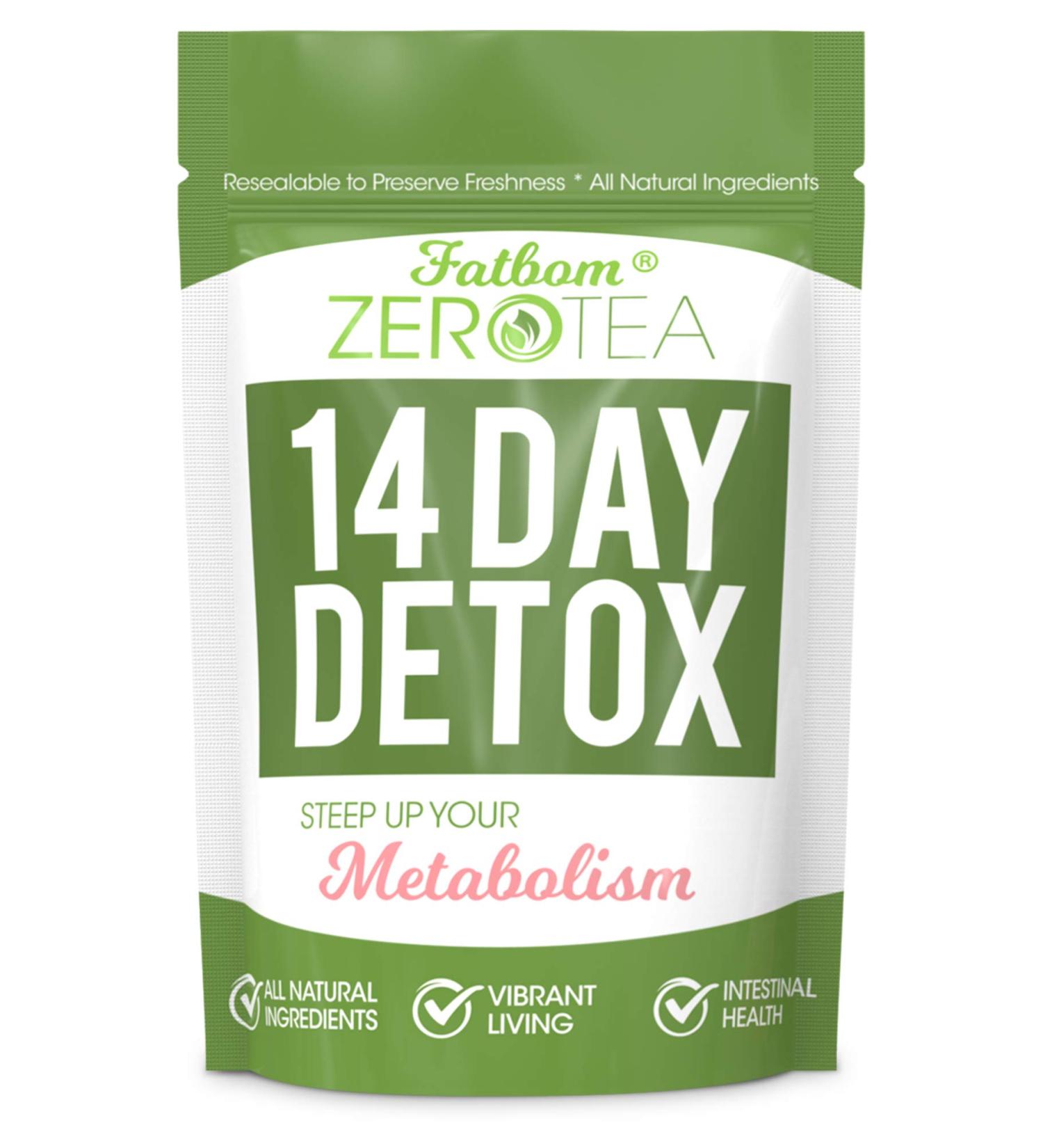 FATBOM Zero Tea - 14 Day Detox Herbal Tea for Weight Loss - Buy Online on GoSupps.com