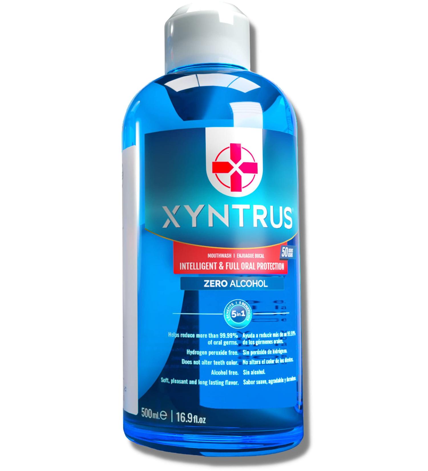 Antiseptic Mouthwash | Bio-Mouthwash XYNTRUS | Mouthwash | Mouthwash | 50 Uses | Mint | 5 Hours | For Viruses | Bacteria | Fungal | Alcohol Free Mouthwash - Buy Online on GoSupps.com