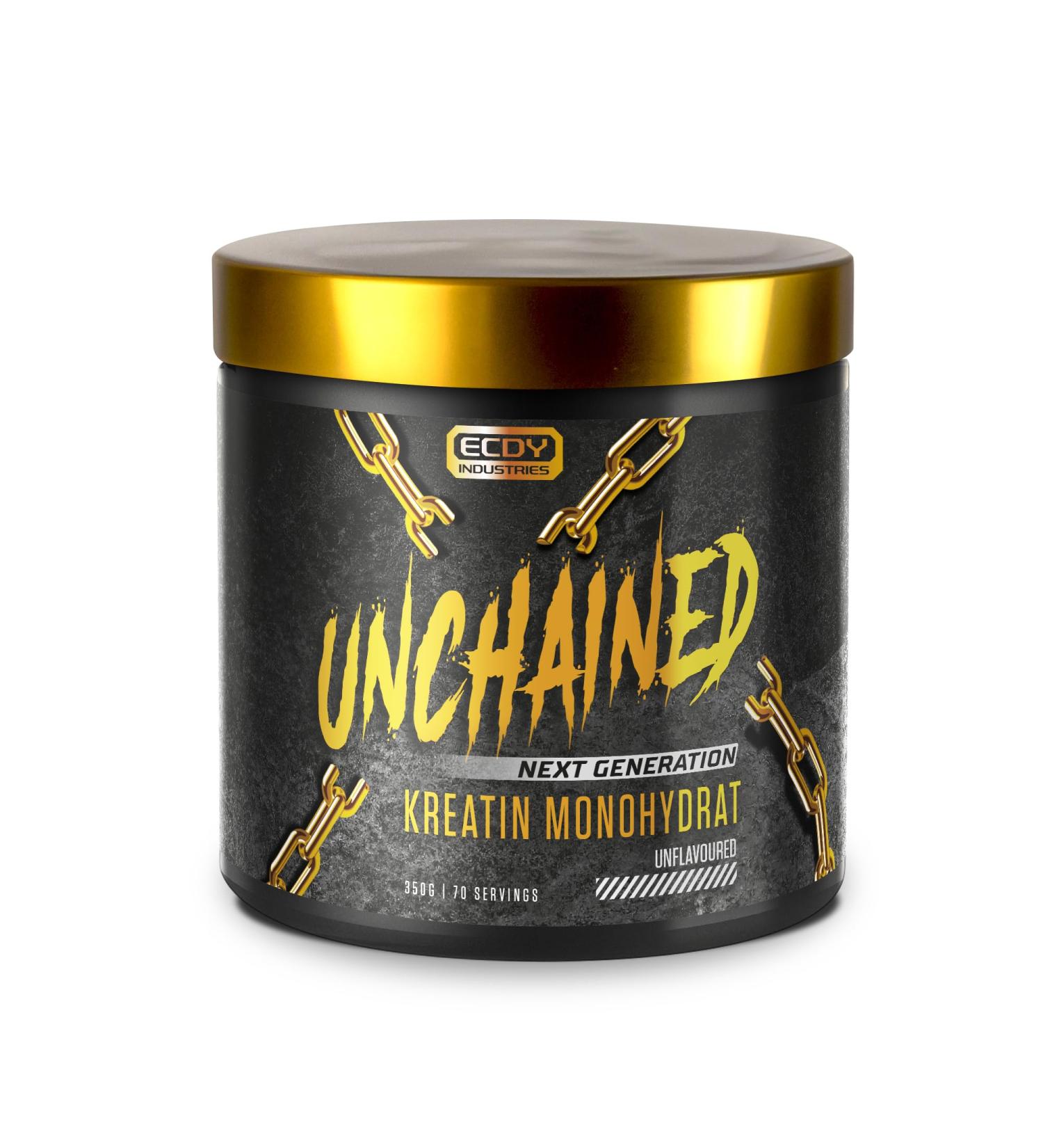 UNCHAINED Creatine Powder 350g | Pure Creatine Monohydrate | Additive-Free | Optimal Solubility | Tasteless | International Shipping - Buy Online on GoSupps.com