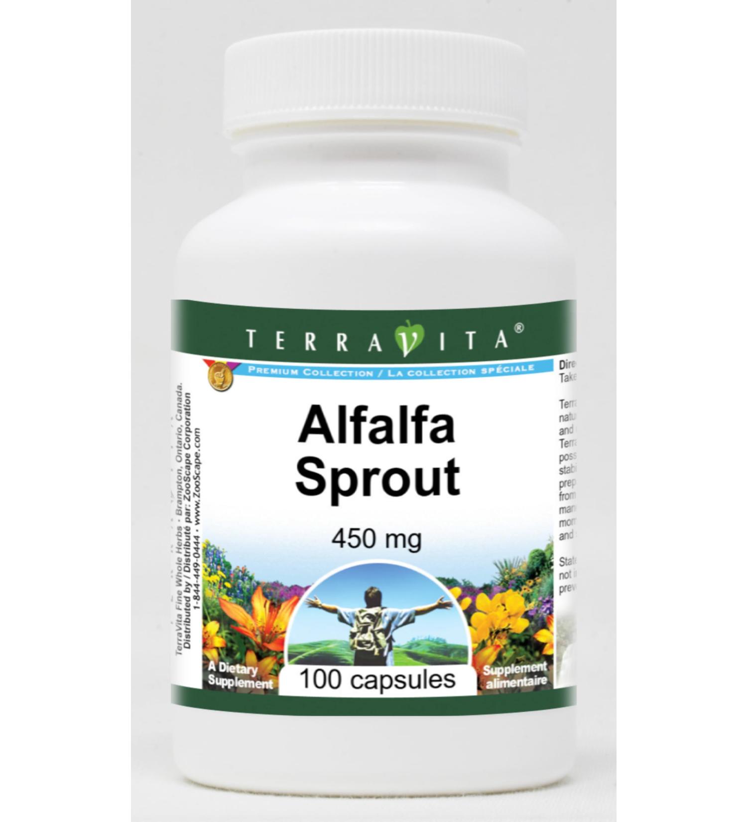 Alfalfa Sprout - 450 mg (100 Capsules ZIN: 518852) - Buy Online on GoSupps.com