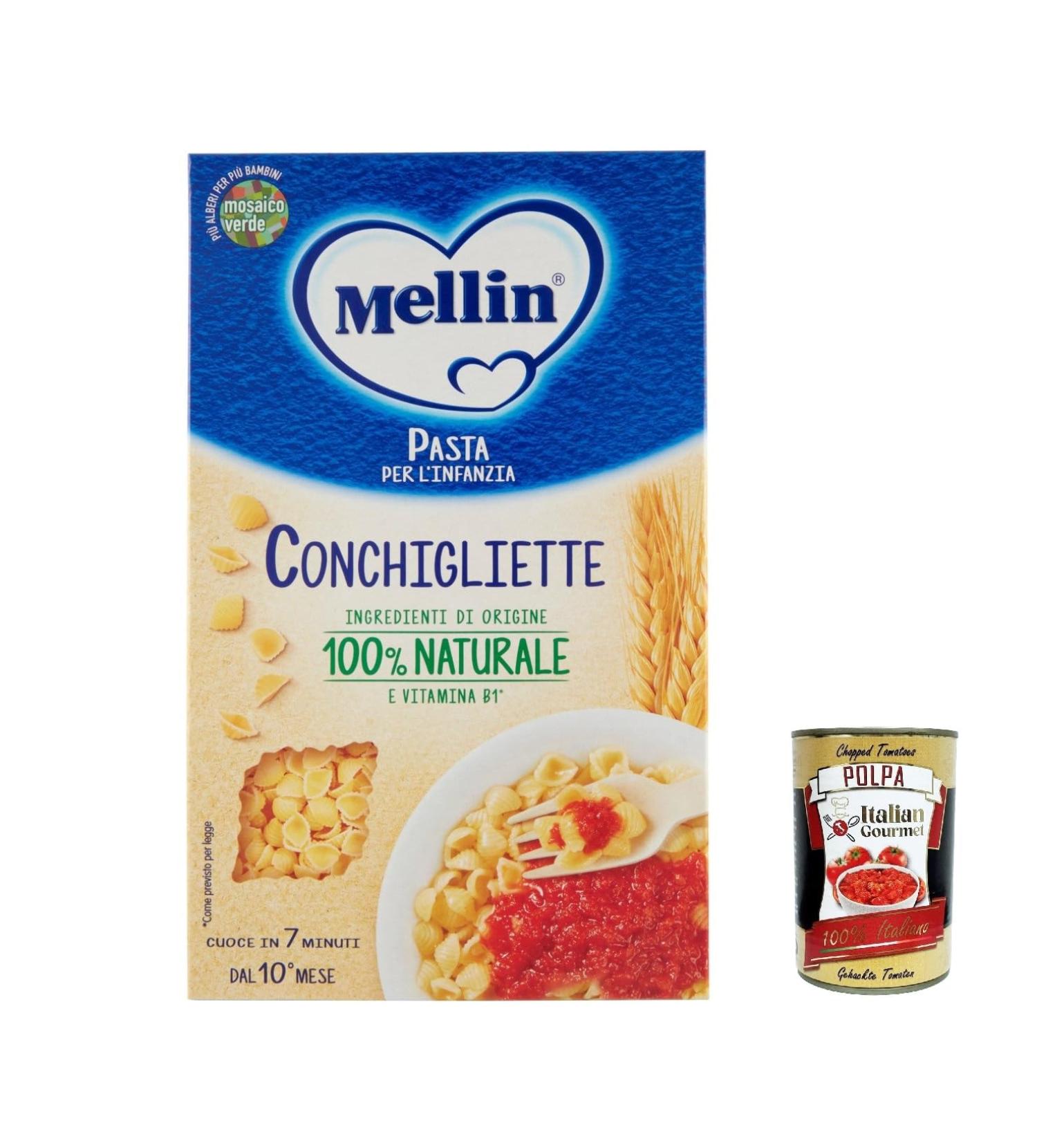  Italian Gourmet E.R. Mellin Conchigliette Pack of 6 conchigliette pasta 280g + Italian Gourmet Polpa 400g - Buy Online on GoSupps.com